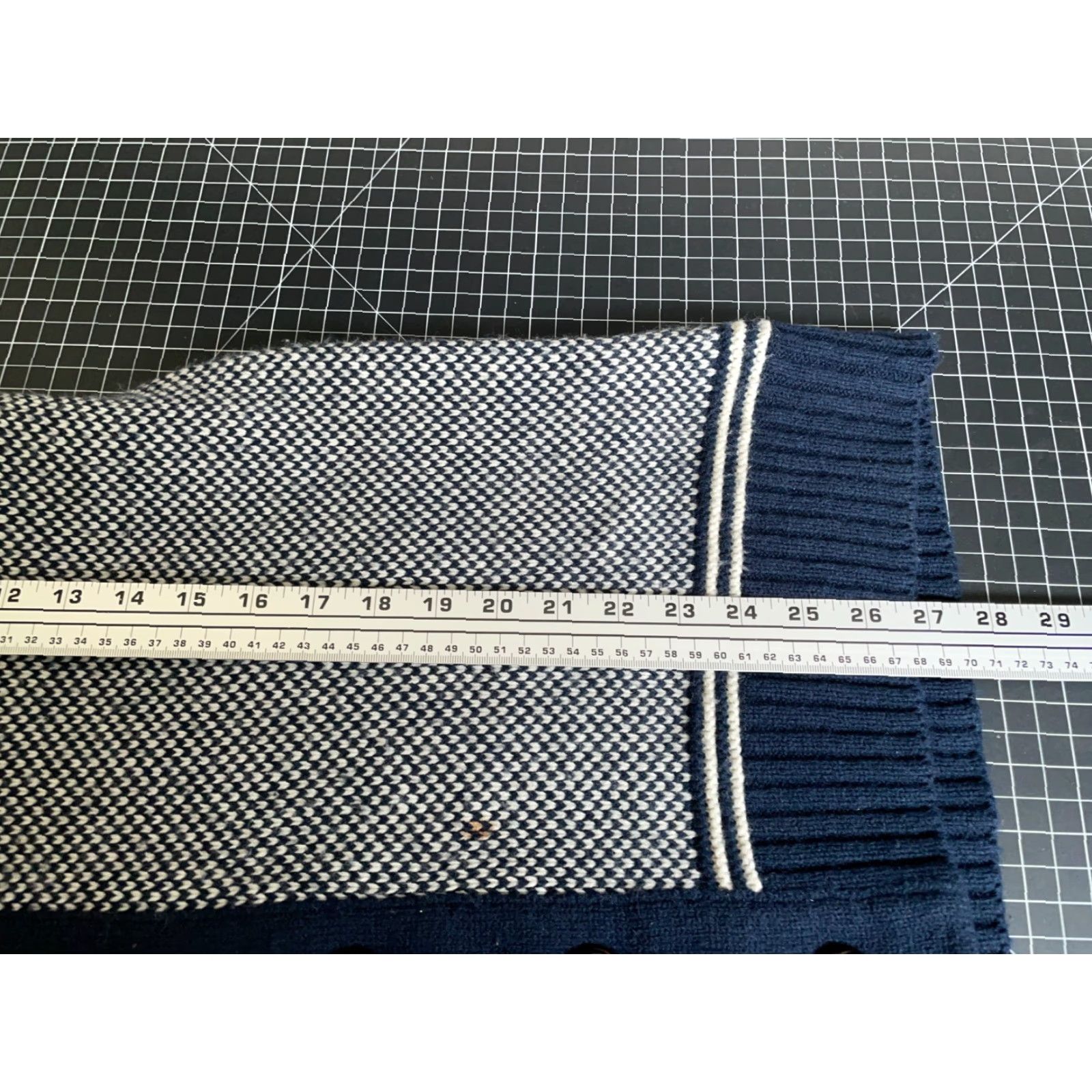 Vintage i jeans by Buffalo Cardigan Sweater Men's Large Blue Geometric Knit Shawl Collar Casual Retro Size US L / EU 52-54 / 3 - 6 Thumbnail