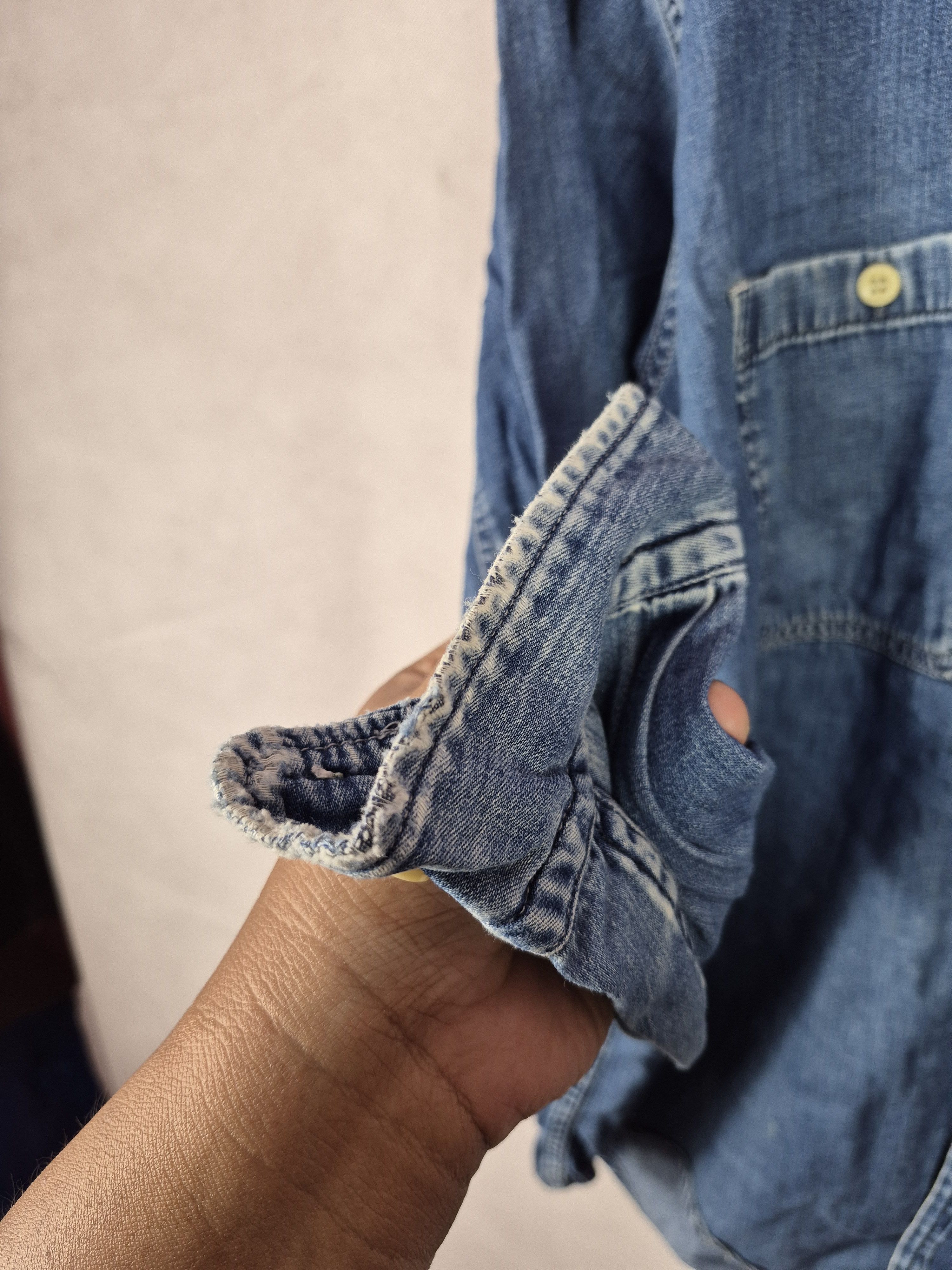 Blue Blue Japan 🔥 Vintage Distressed Blue Blue Japan Button Up Shirt Size US L / EU 52-54 / 3 - 10 Thumbnail