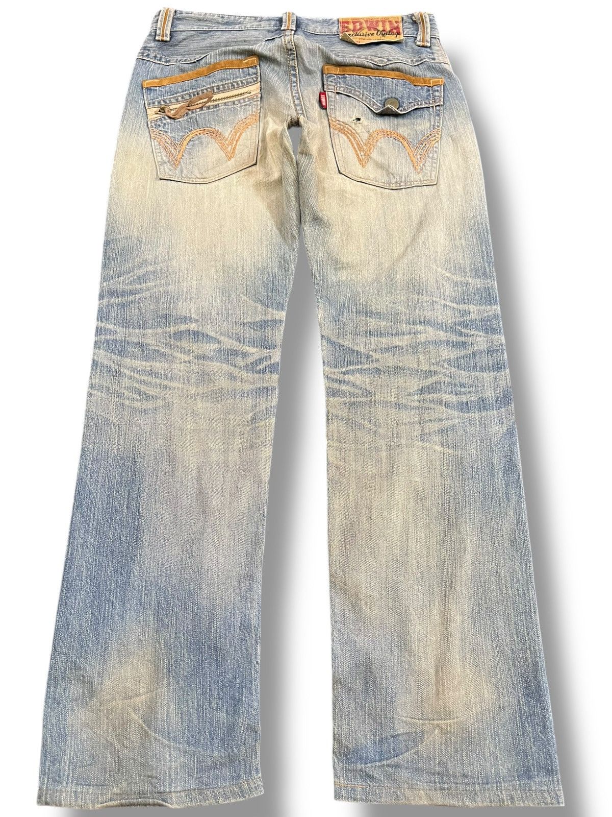 Edwin Vintage Edwin 463 XVS Mudwash Distressed Denim Size US 35 - 5 Thumbnail