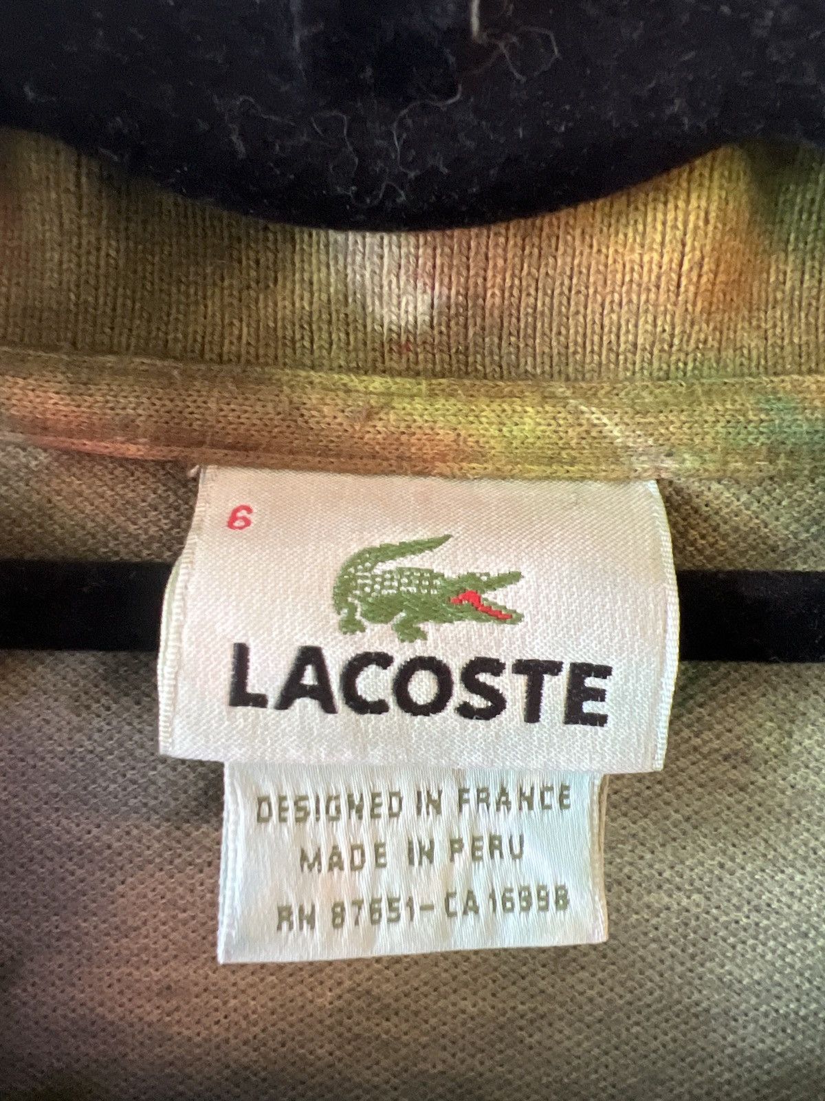 Lacoste Lacoste Hand Tie Dyed Polo (one of a kind) Size US XL / EU 56 / 4 - 3 Thumbnail