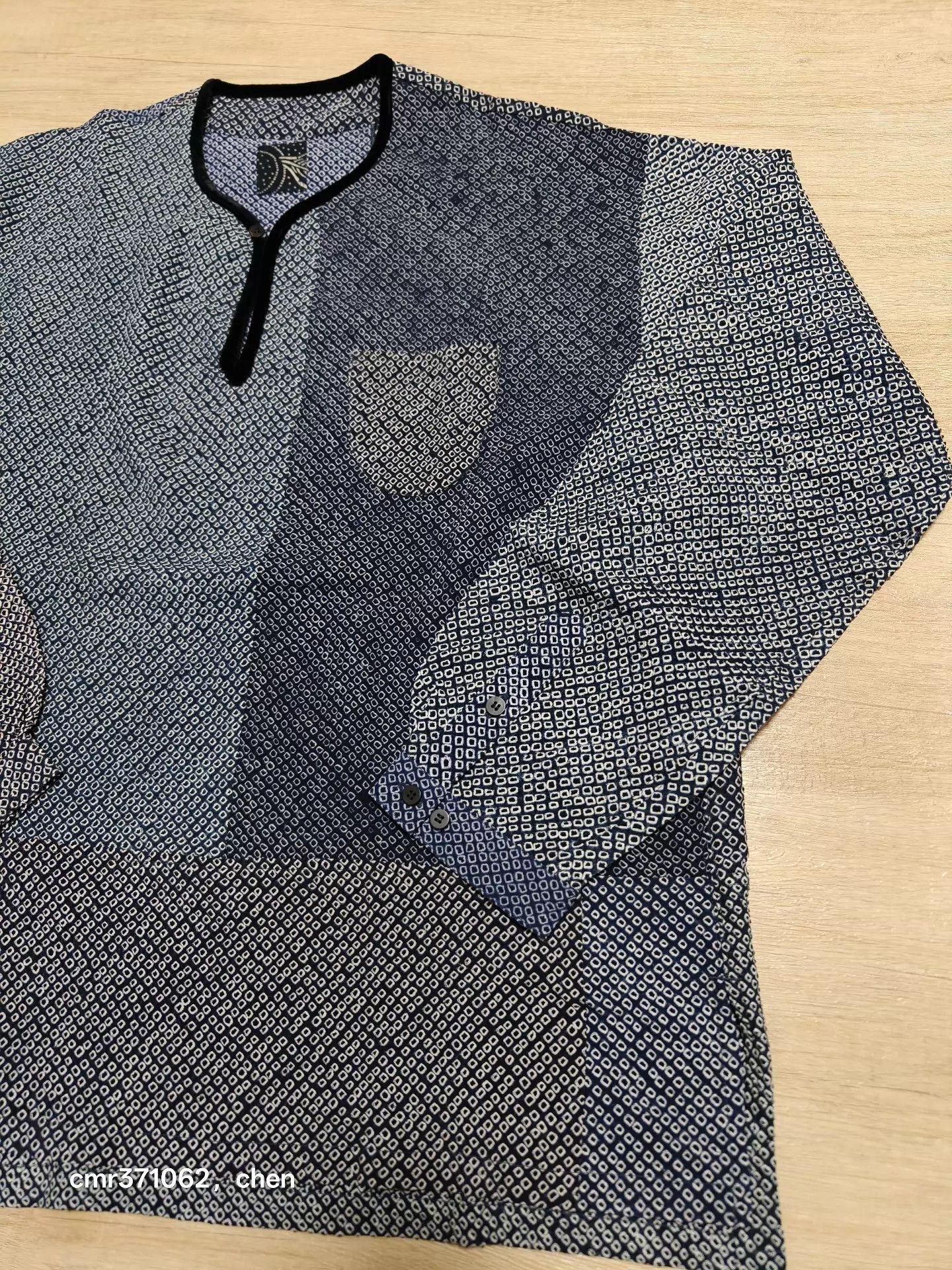 Visvim VISVIM 24 ICT TUNIC VT SHIBORI Navy 3 Silk Shibori Size US L / EU 52-54 / 3 - 3 Thumbnail