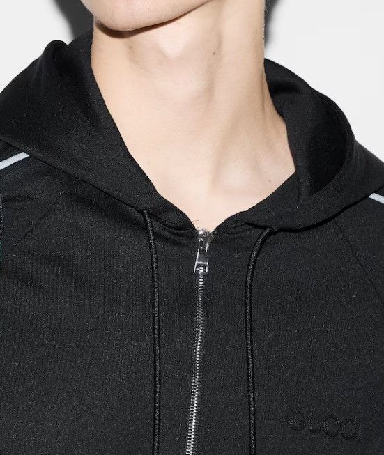 Gucci o1la5ras0426 Embroidered Jersey Zip Jacket in Black Size US S / EU 44-46 / 1 - 4 Thumbnail