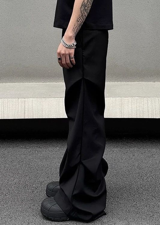 Japanese Brand × Vintage Outdoor retro cleanfit ruched pleated flared pants Size US 34 / EU 50 - 4 Thumbnail