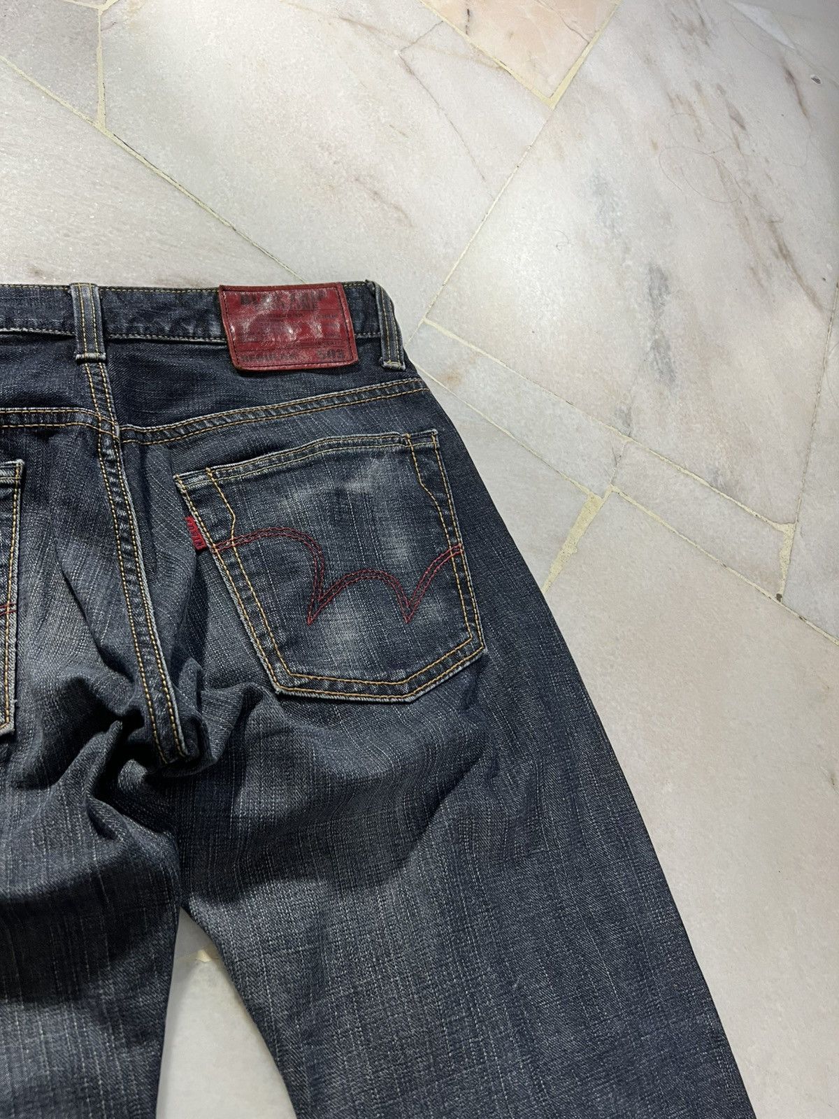 Edwin 💥Flare💥Vintage Edwin 503 Blue Trip Edgline Washed Jeans Size US 32 / EU 48 - 18 Thumbnail