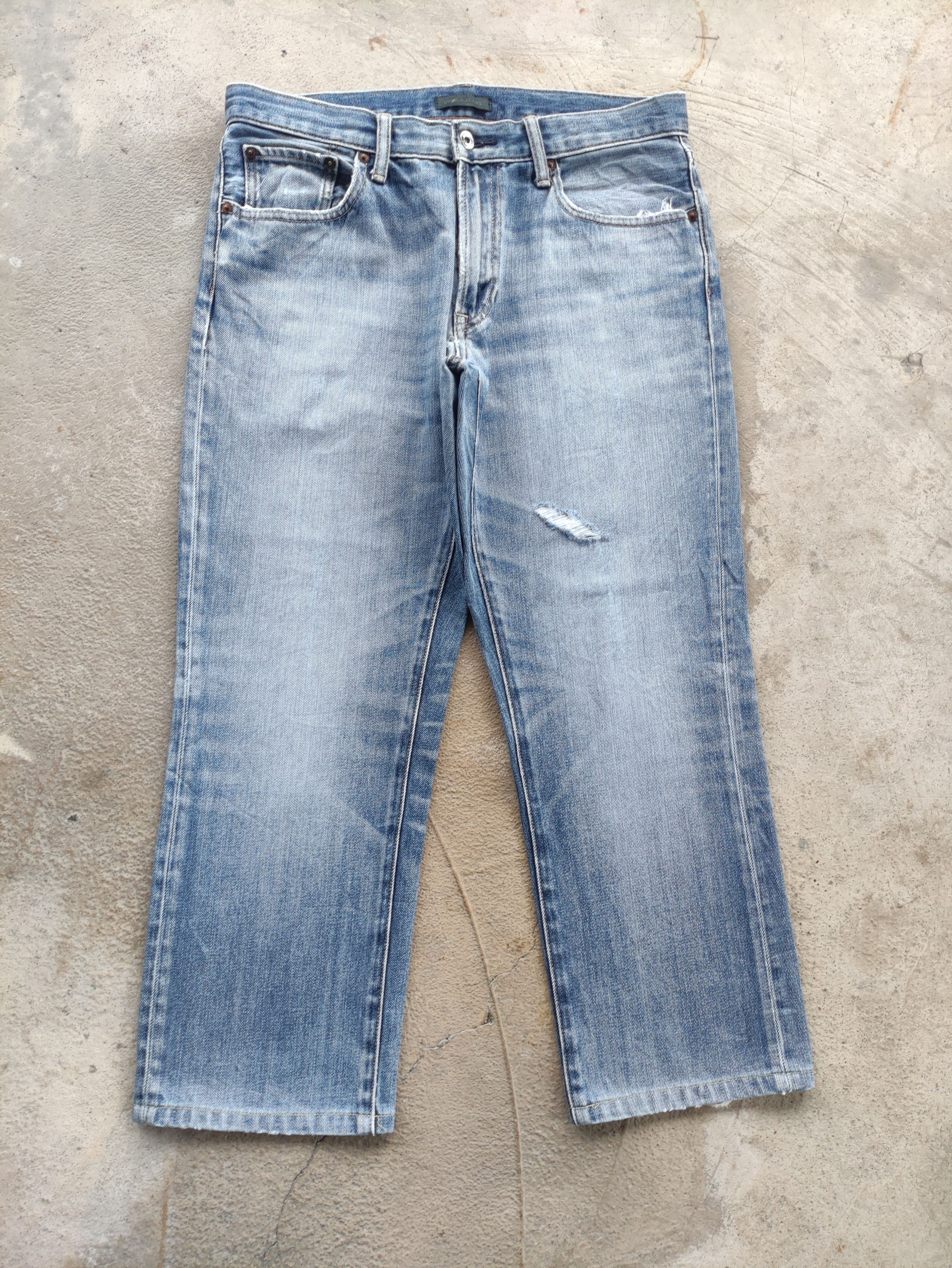 Japanese Brand Vintage Japanese Jean Distressed Faded Denim Size US 34 / EU 50 - 1 Thumbnail