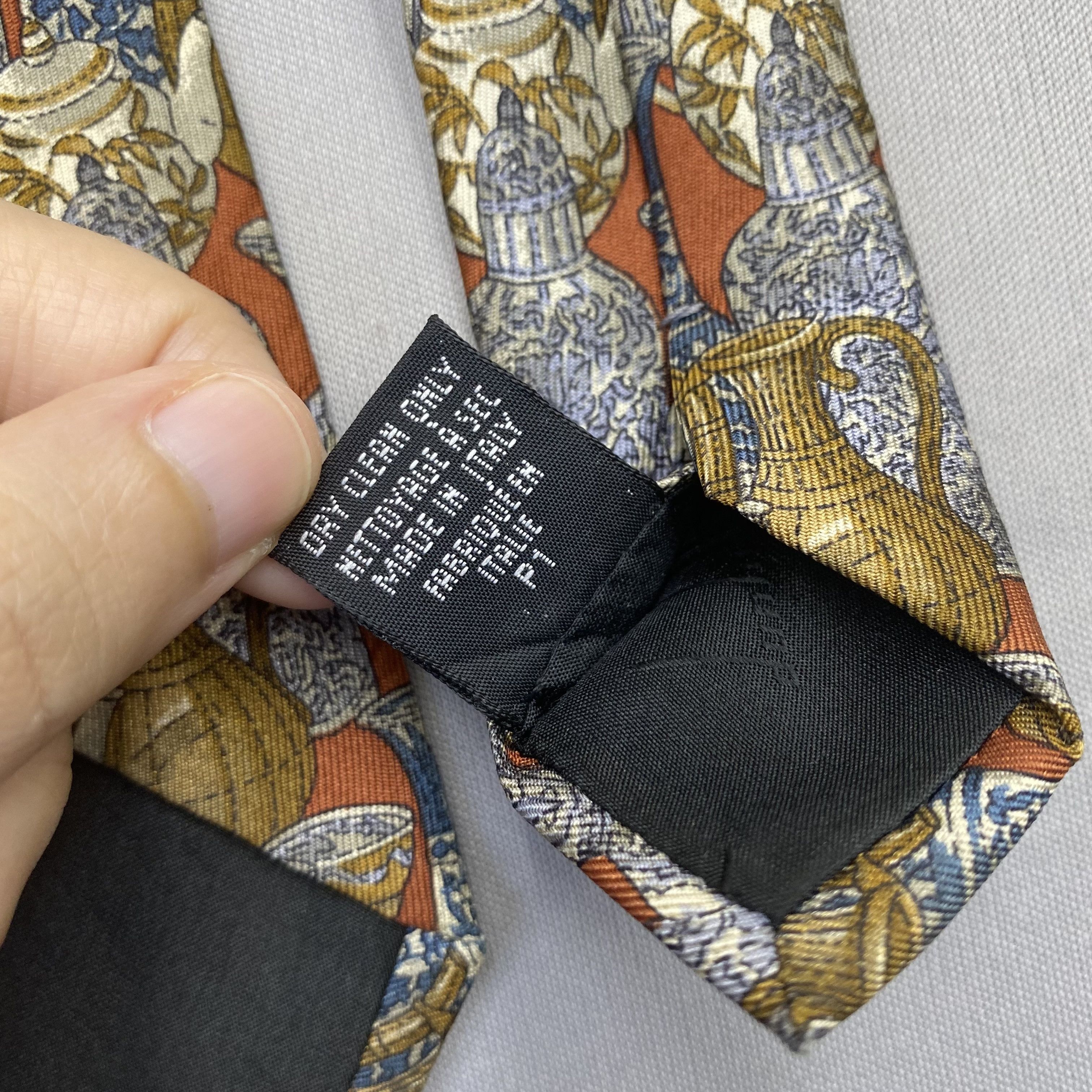 Alfred Dunhill Vintage Dunhill SILK Necktie Cravate Pure Silk Neck Tie Size ONE SIZE - 7 Thumbnail