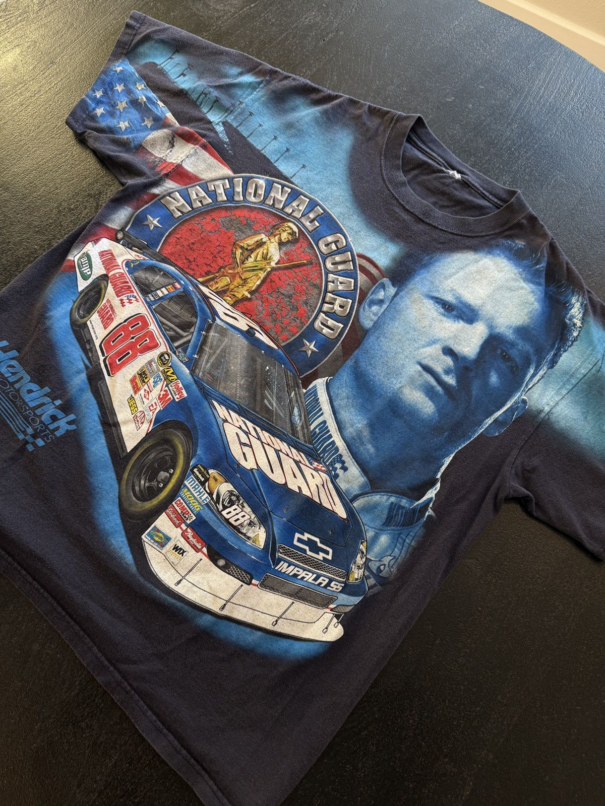 NASCAR Vintage NASCAR Dale Jr. National Guard T-Shirt Size US XL / EU 56 / 4 - 2 Thumbnail