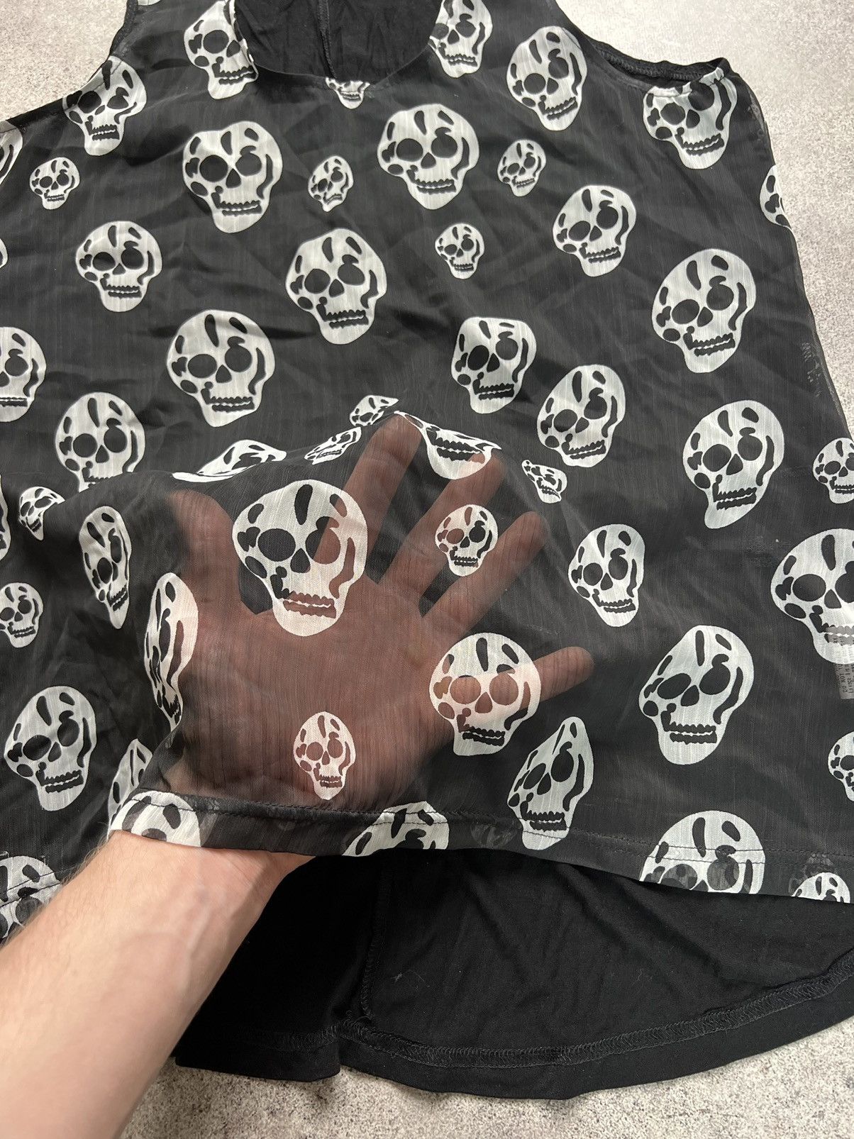 Japanese Brand × Vintage Vintage Japanese skulls tank top like McQueen Size US S / EU 44-46 / 1 - 3 Thumbnail