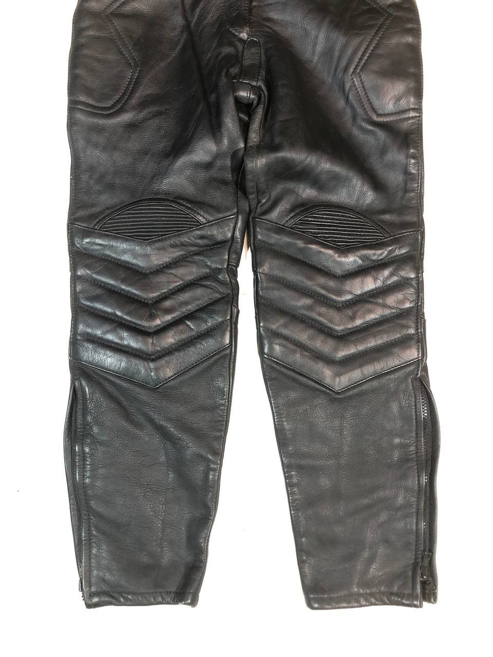 Genuine Leather Vintage Rare Biker Moto Leather Pants Vintage Size US 26 / EU 42 - 3 Thumbnail