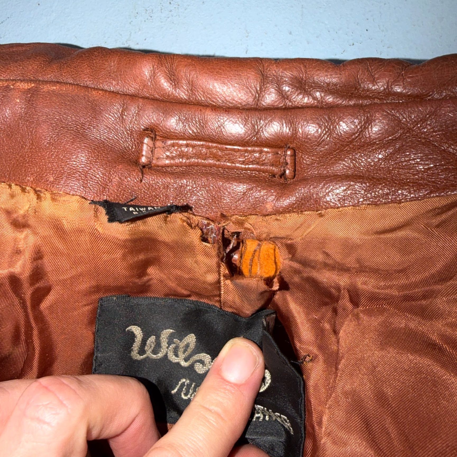 Vintage VTG Wilsons Women's Brown 100% Leather Jacket Trench Coat Car Belted 80s 90s Size XL / US 12-14 / IT 48-50 - 6 Thumbnail