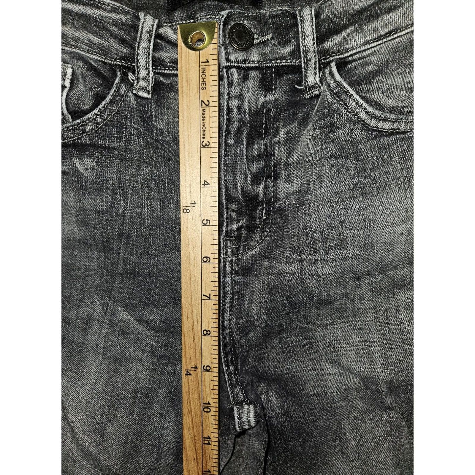 Vintage Judy Blue Jeans Womens 7/28 Gray Charcoal Wash Mid Rise Skinny JB88186 Slim Distressed Pockets Logo 5-Pocket Denim Size 28" / US 6 / IT 42 - 5 Thumbnail