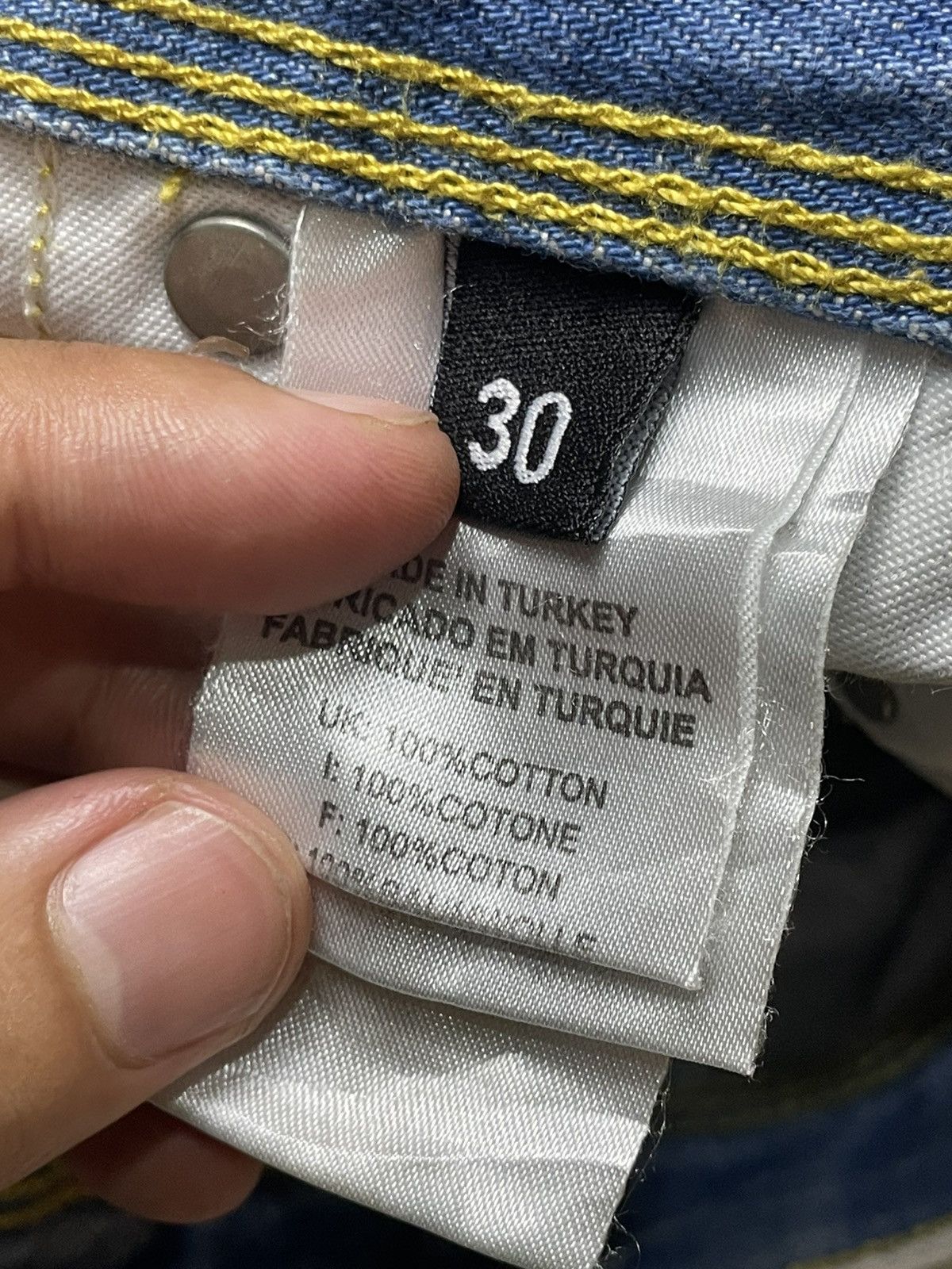 Japanese Brand × Vintage FIFTYFIVEDSL Blue Acid Wash Short Jeans (104) Size US 31 - 7 Thumbnail