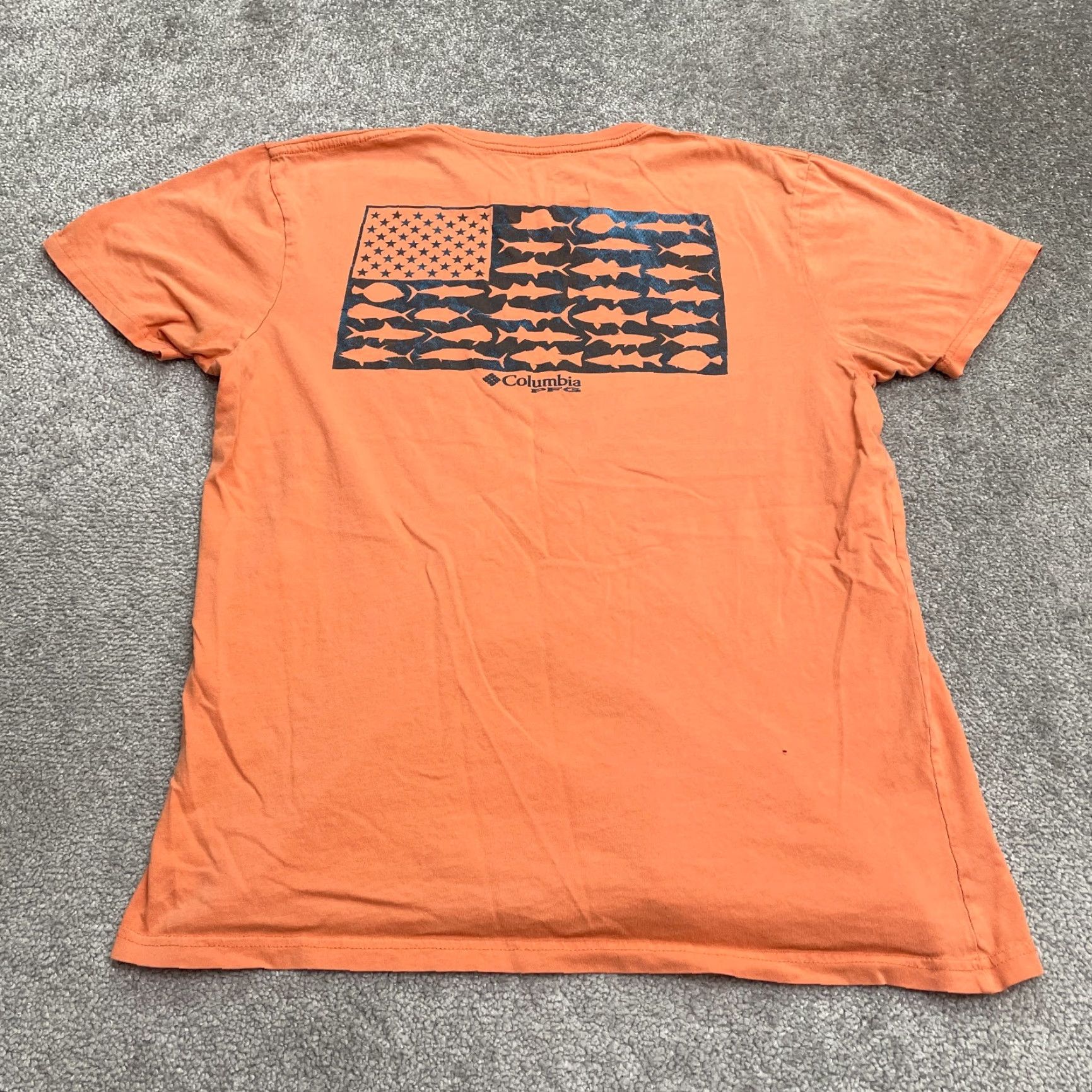Vintage Columbia PFG T-Shirt Mens L Orange Crew Neck Short Sleeve Casual Tee Size US L / EU 52-54 / 3 - 2 Thumbnail