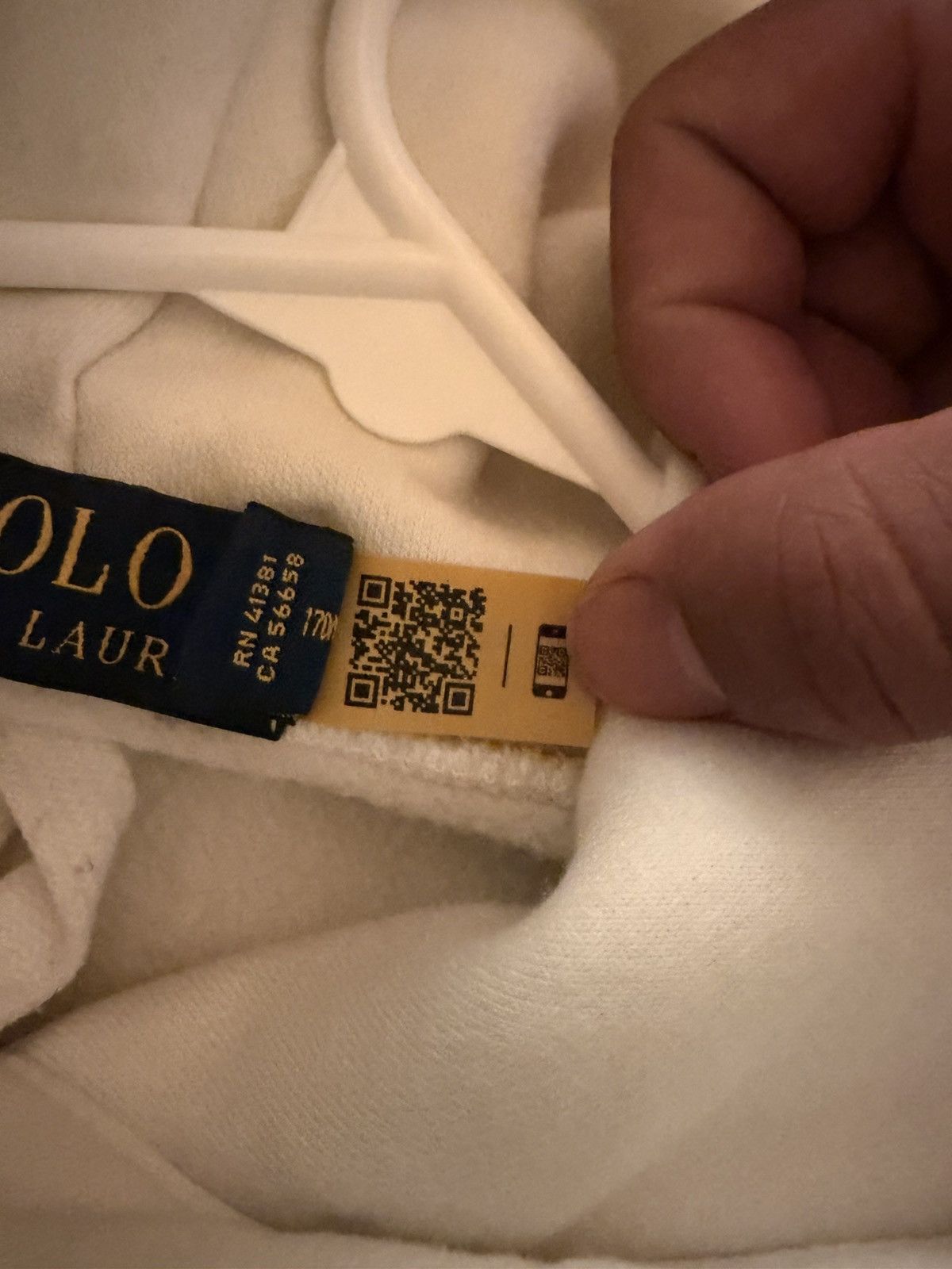 Polo Ralph Lauren Polo Ralph Lauren White Fleece Hoodie Embroidered US Size US S / EU 44-46 / 1 - 6 Thumbnail
