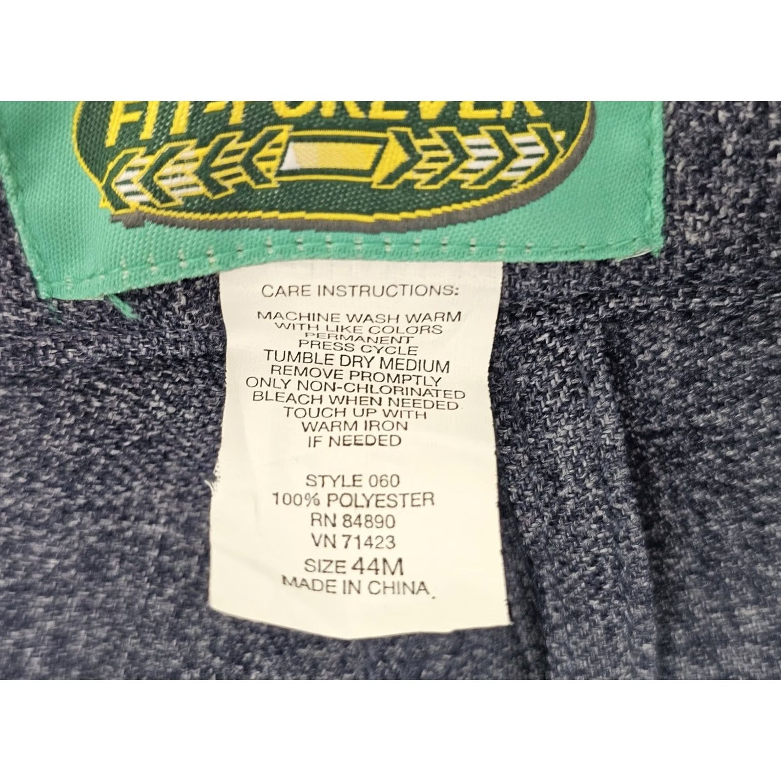 Haband VINTAGE Haband Fit Forever Heather Blue Pants Men 44x30 Polyester Straight Leg EUC Size US 44 / EU 60 - 7 Thumbnail