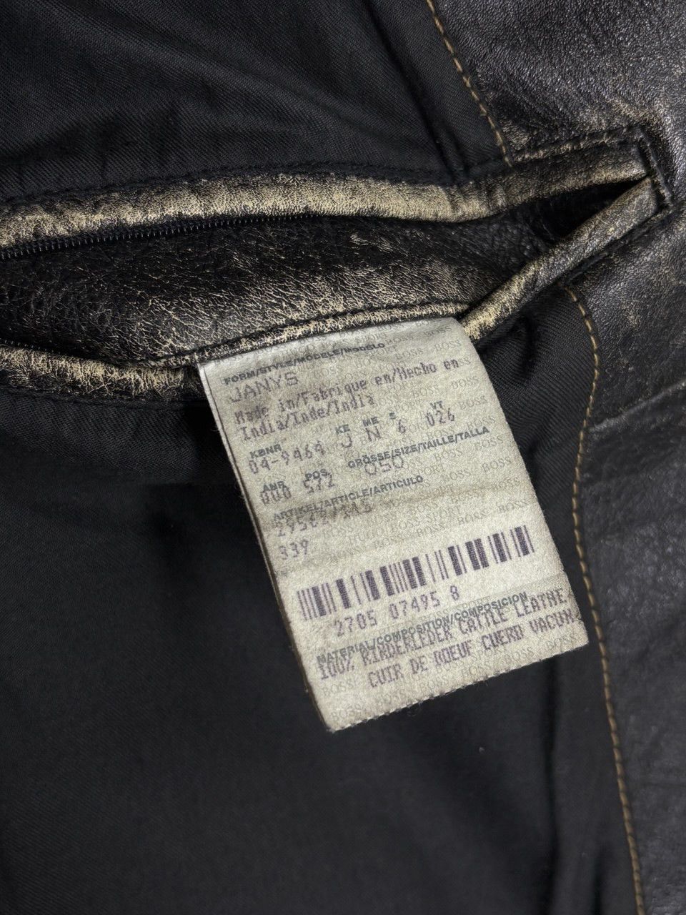 Hugo Boss Vintage 90s Hugo Boss Avant Garde Heavy Leather Jacket Size US M / EU 48-50 / 2 - 23 Thumbnail