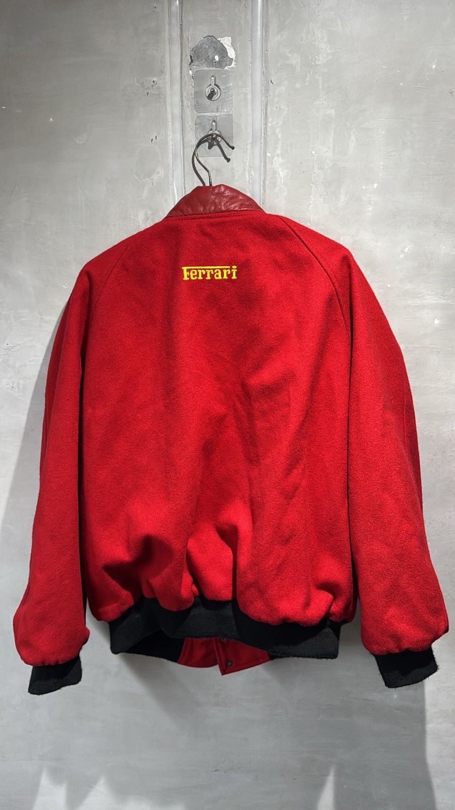 Ferrari vintage 90s scuderia ferrari wool leather varsity jacket Size US XL / EU 56 / 4 - 17 Thumbnail