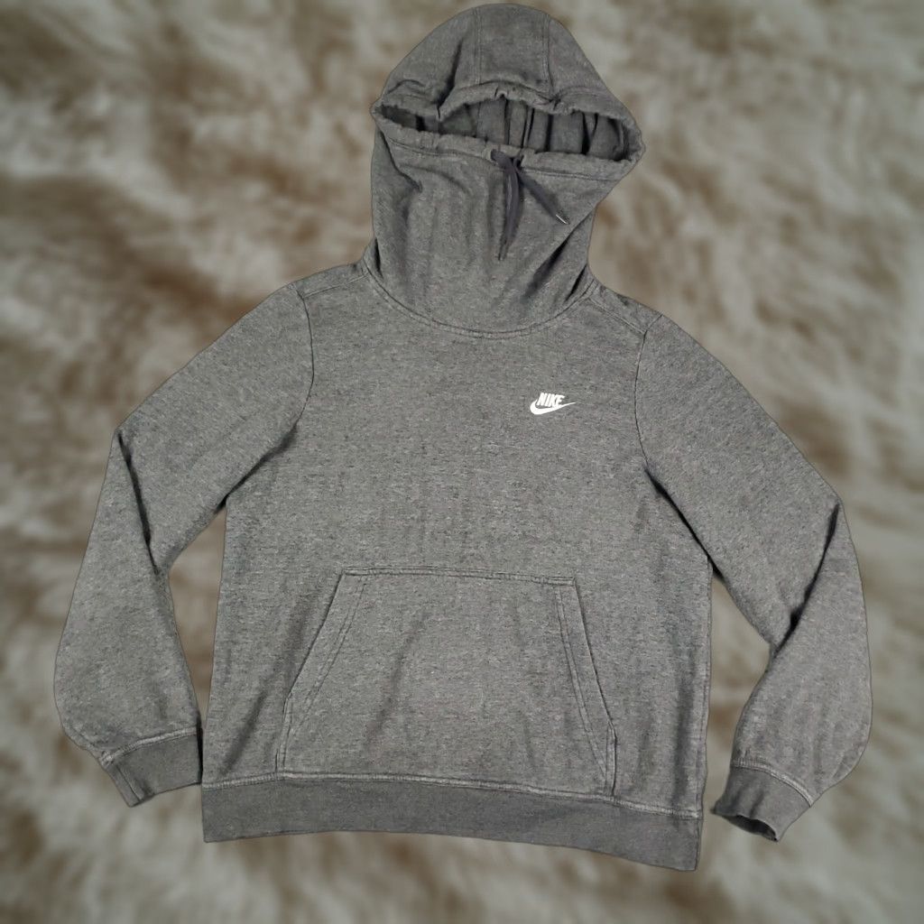 Nike Nike Hoodie Womens M Gray Pullover Sweatshirt Mock Neck Long Sleeve Logo All Seasons Sports Casual Activewear Modern Ladies Mens? Size M / US 6-8 / IT 42-44 - 1 Thumbnail