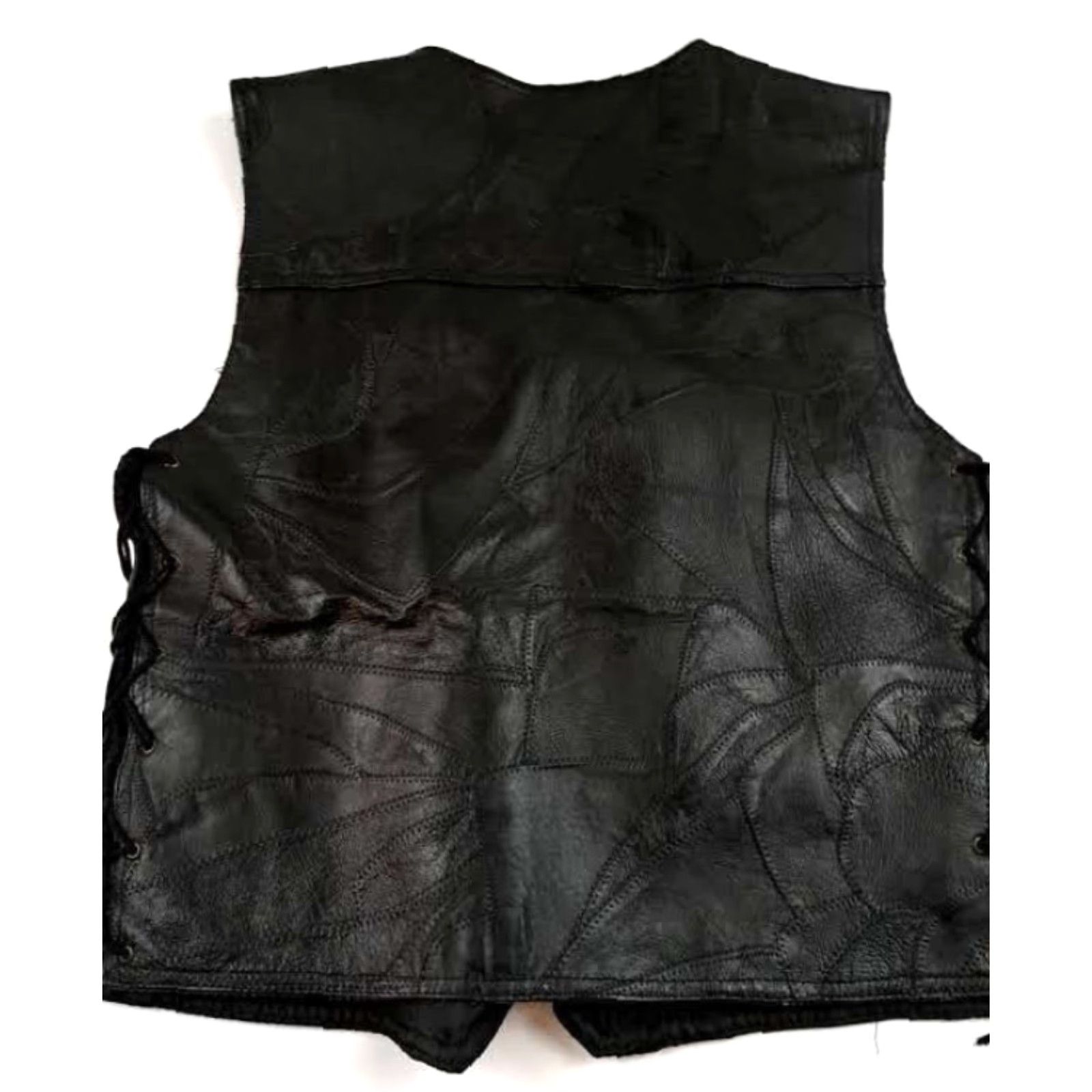 Vintage Canyon Creek Vest Men Biker Motorcycle Leather Black Snaps Front Pockets Size M 26in Long Regular Size US M / EU 48-50 / 2 - 5 Thumbnail