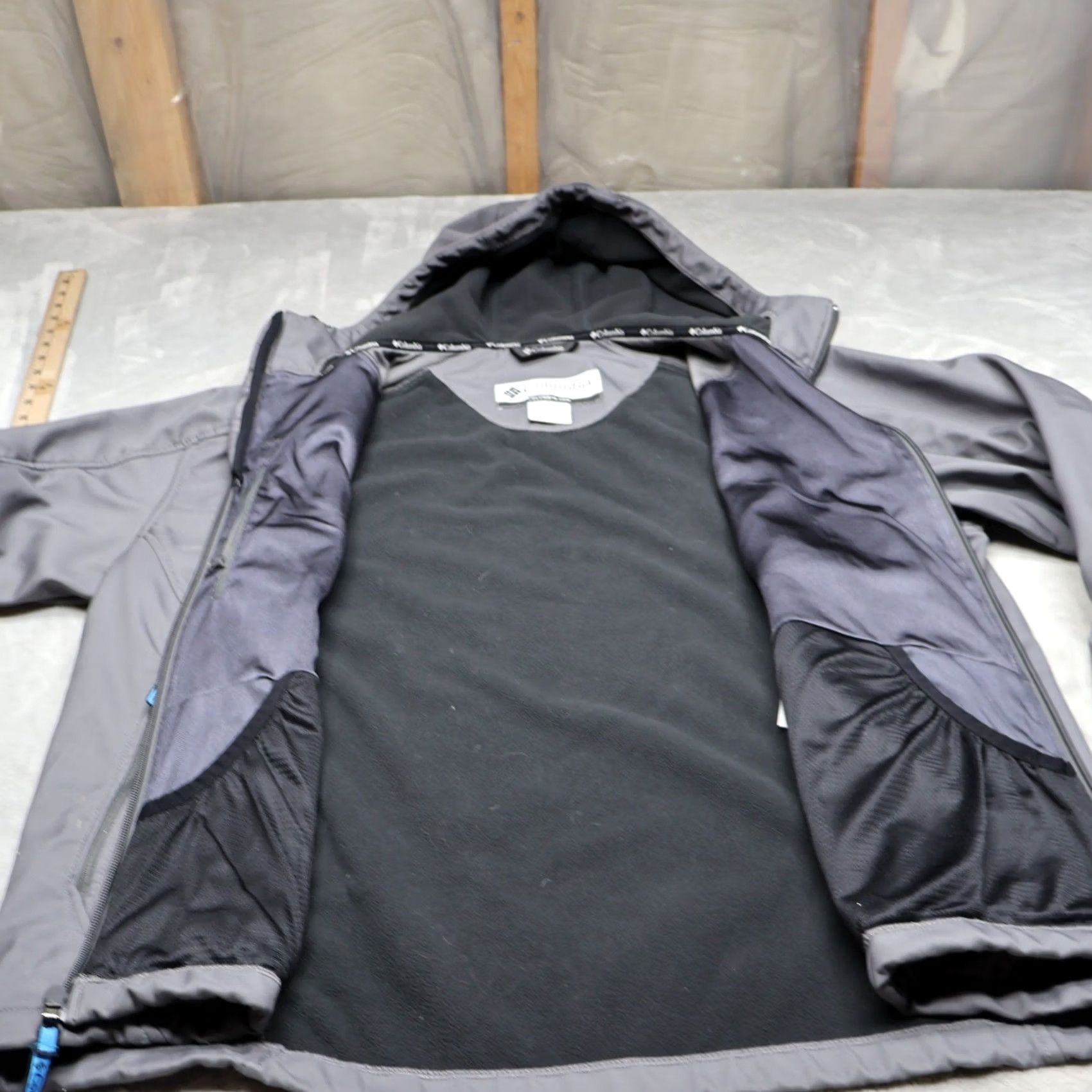 Rains Columbia Jacket Mens XXL Grey Softshell Rain Wind Full Zip Hooded Outdoor Hiking Size US XXL / EU 58 / 5 - 6 Thumbnail
