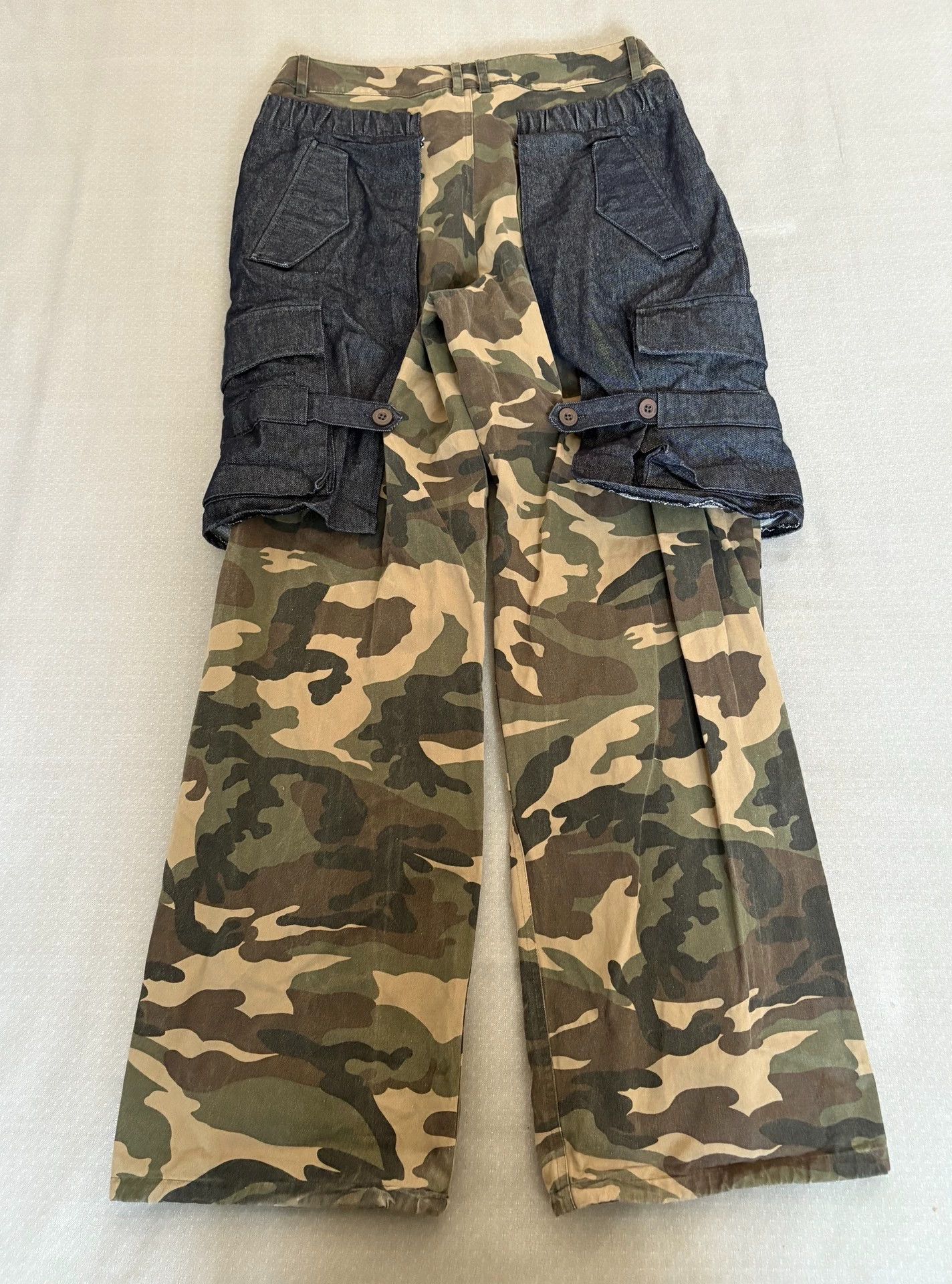 Other Andersson Bell Denim Camo Cargo Pants Button Strap Cuff Size US 32 / EU 48 - 8 Thumbnail
