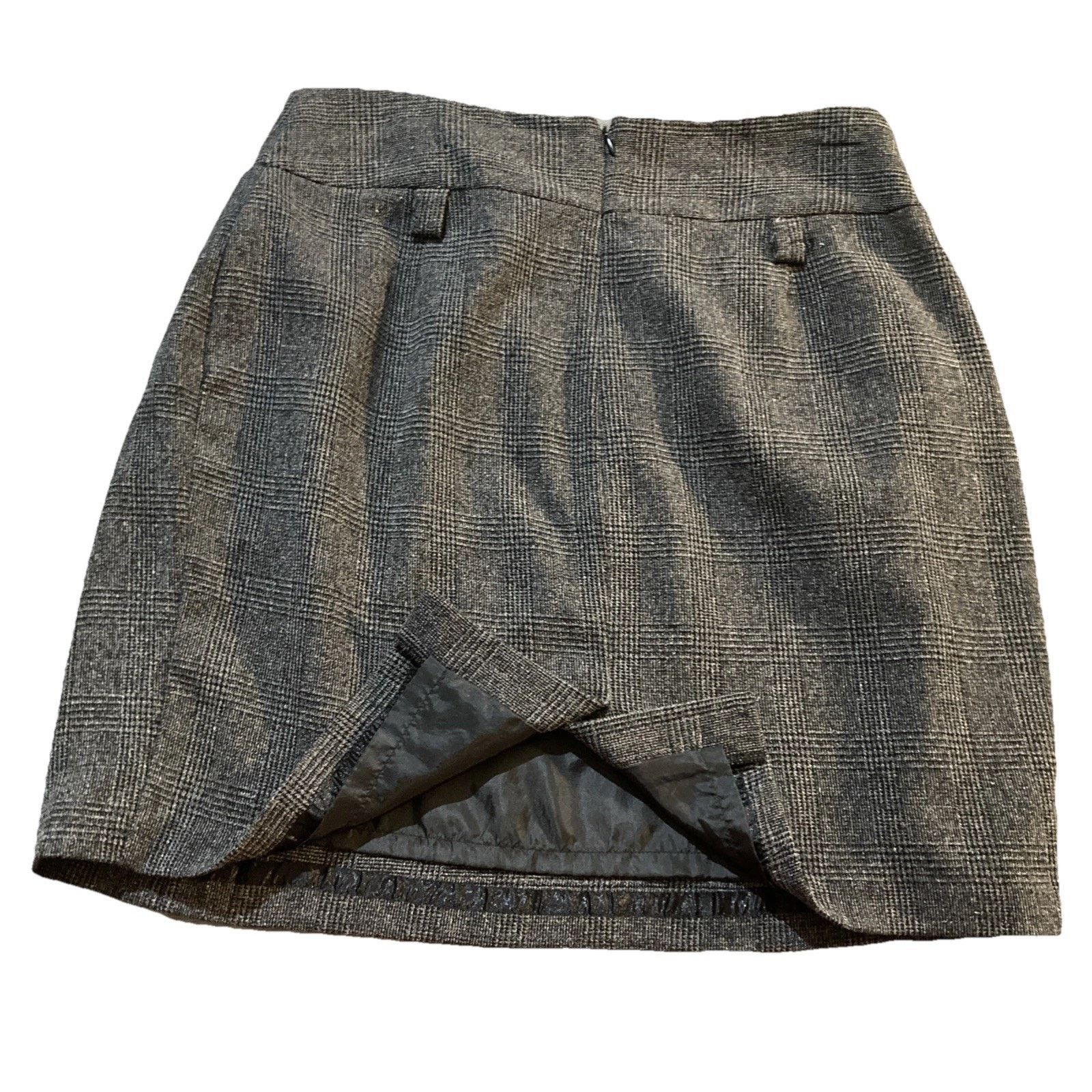 Worthington y2k Librarian WORTHINGTON Skirt Stretch Sz 14 Black Plaid Size 36" / US 14 / IT 50 - 4 Thumbnail