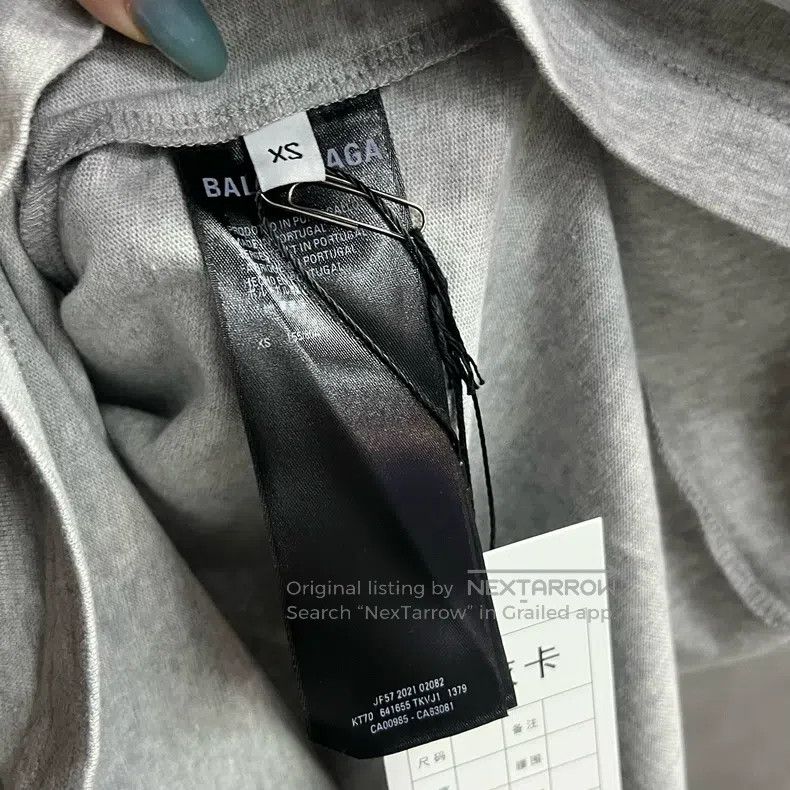 Balenciaga Balenciaga Gray Logo Printed Short Sleeve T-Shirt Size US XS / EU 42 / 0 - 4 Thumbnail