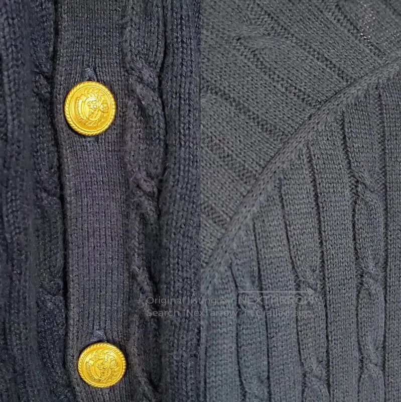 Burberry Burberry Blue Cotton-Linen Knit Long Sleeve Top. Size M / US 6-8 / IT 42-44 - 5 Thumbnail