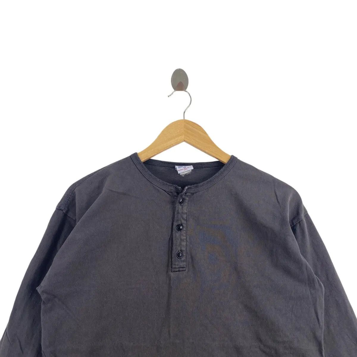 Russell Athletic Vintage RUSSELL ATHLETIC USA Plain Henley Tee Shirt Top Size M / US 6-8 / IT 42-44 - 2 Thumbnail