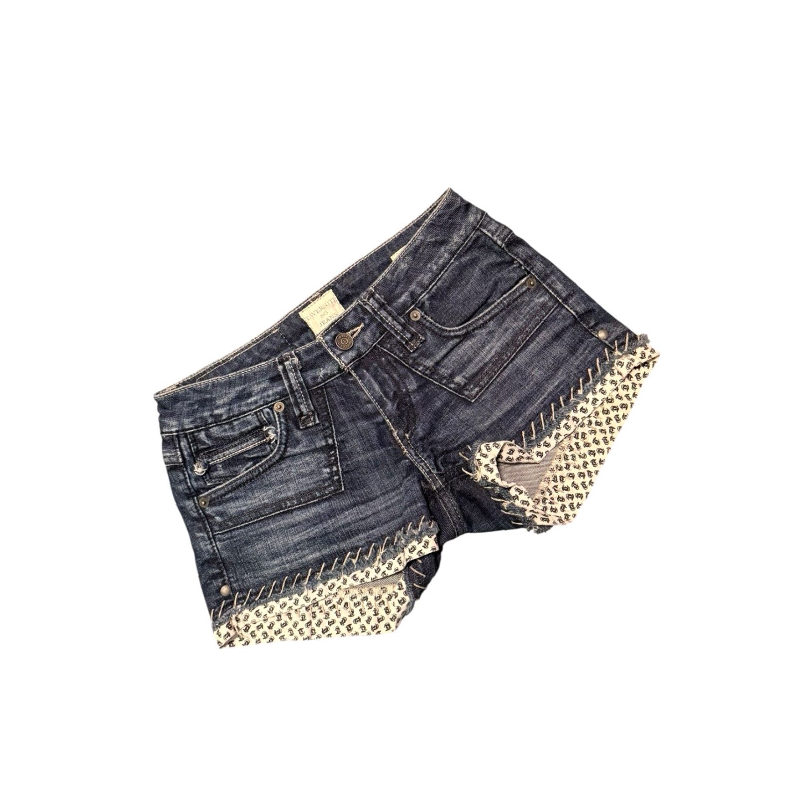 Vintage VINTAGE Taverniti So Kate Shorts Denim Embroidered Pocket Size 25 Women Slim Blue Size 42" / US 20 - 3 Thumbnail