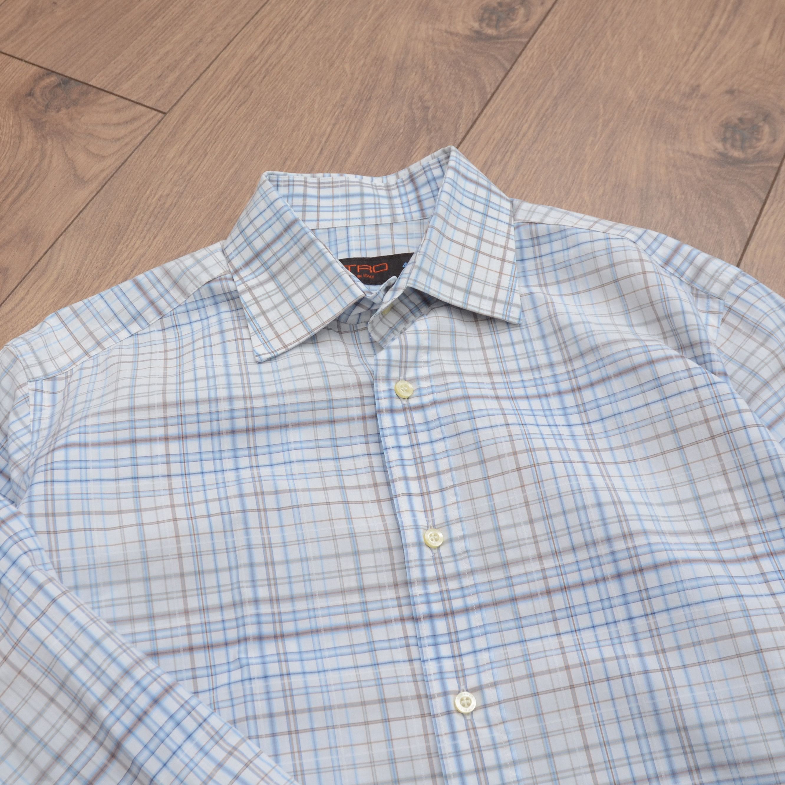 Etro Luxury Etro Men's Shirt Size 40 / M — Blue Check Size US M / EU 48-50 / 2 - 9 Thumbnail