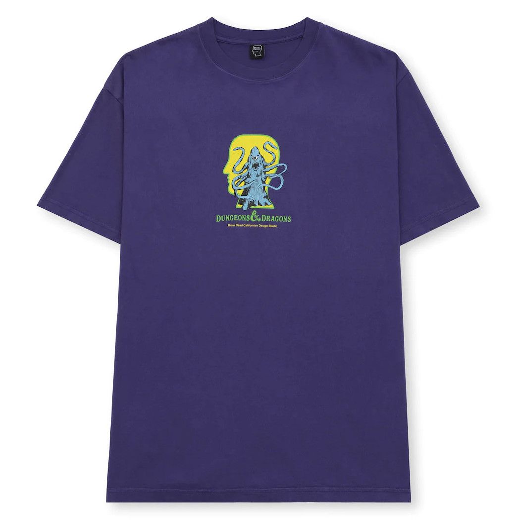 image of Brain Dead X Dungeons & Dragons Dungeon Ghoul T-Shirt in Blue, Men's (Size XS)