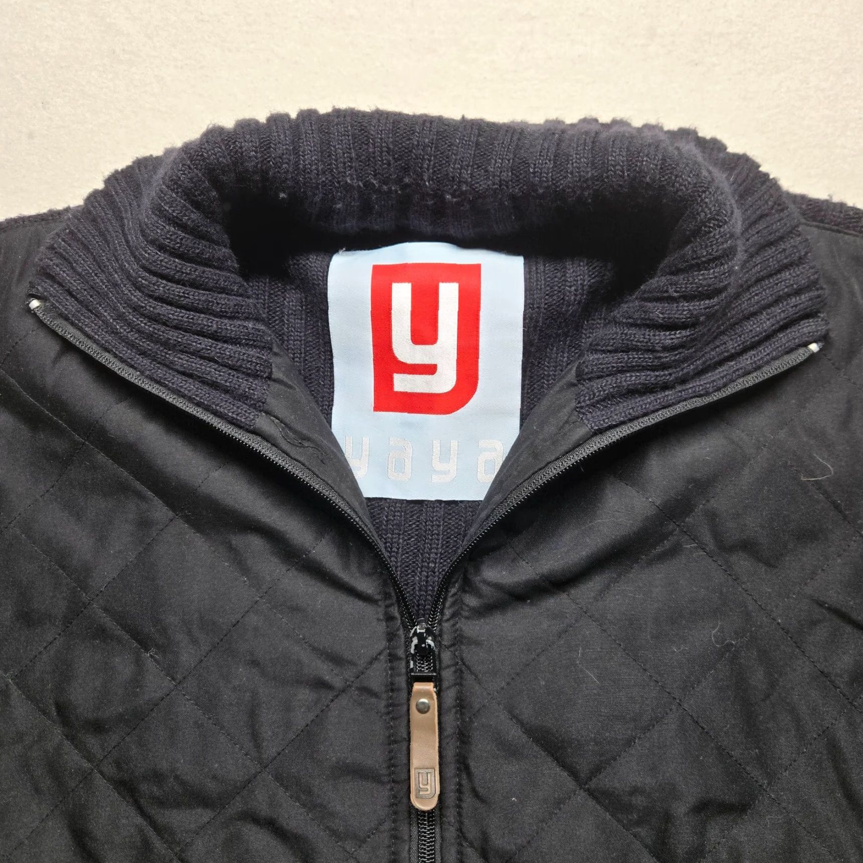 Vintage Yaya Solid Black Dimond Stich Long Sleeve Jacket Coat Sweater Women's L Large Size L / US 10 / IT 46 - 2 Thumbnail