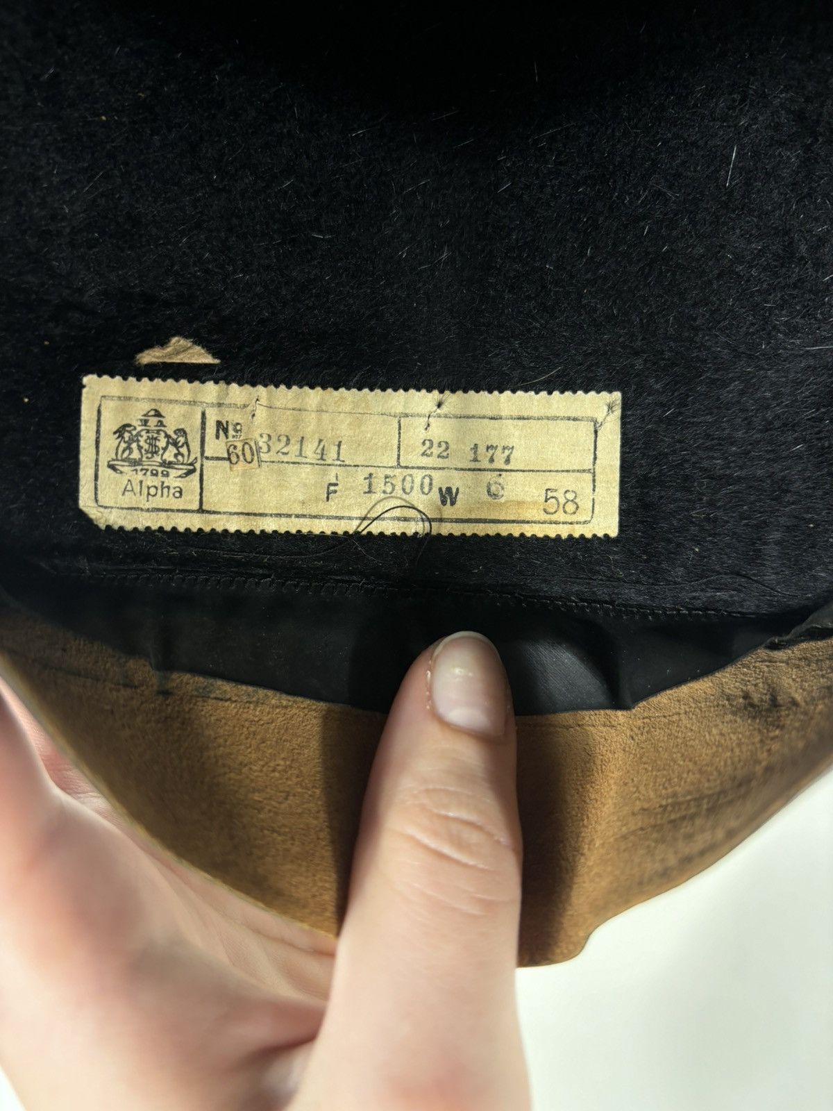 Other Vintage Huckel Alpha Men’s Black Velour Wool Felt Fedora Hat Size ONE SIZE - 20 Thumbnail