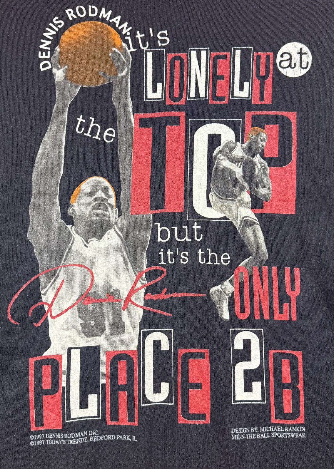 Other 1997 Dennis Rodman Its Lonely At The Top Sweatshirt Size US M / EU 48-50 / 2 - 3 Thumbnail