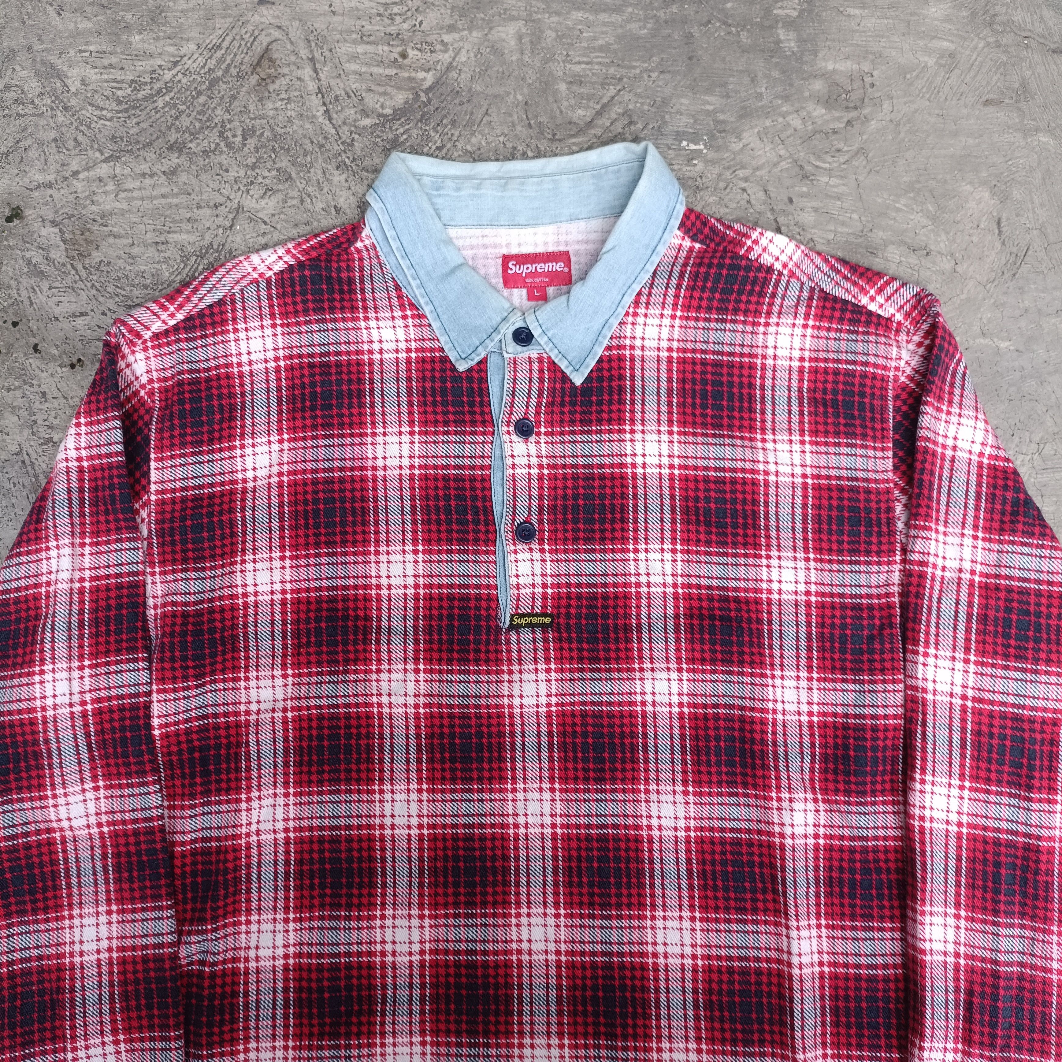 Supreme Supreme Shadow Plaid Rugby FW14 Size US L / EU 52-54 / 3 - 2 Thumbnail