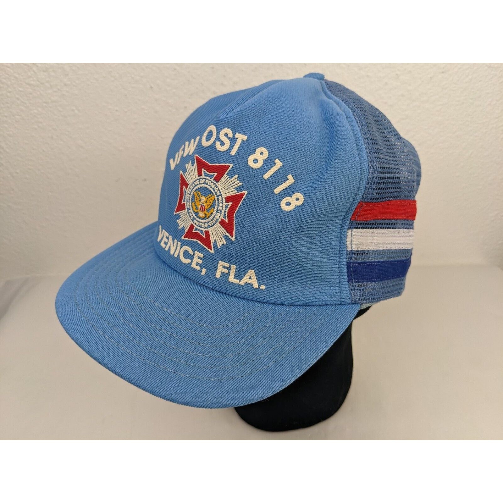Other VFW Post 8118 Venice Fl 3 Three Stripe Snapback Hat Trucker Size ONE SIZE - 2 Thumbnail
