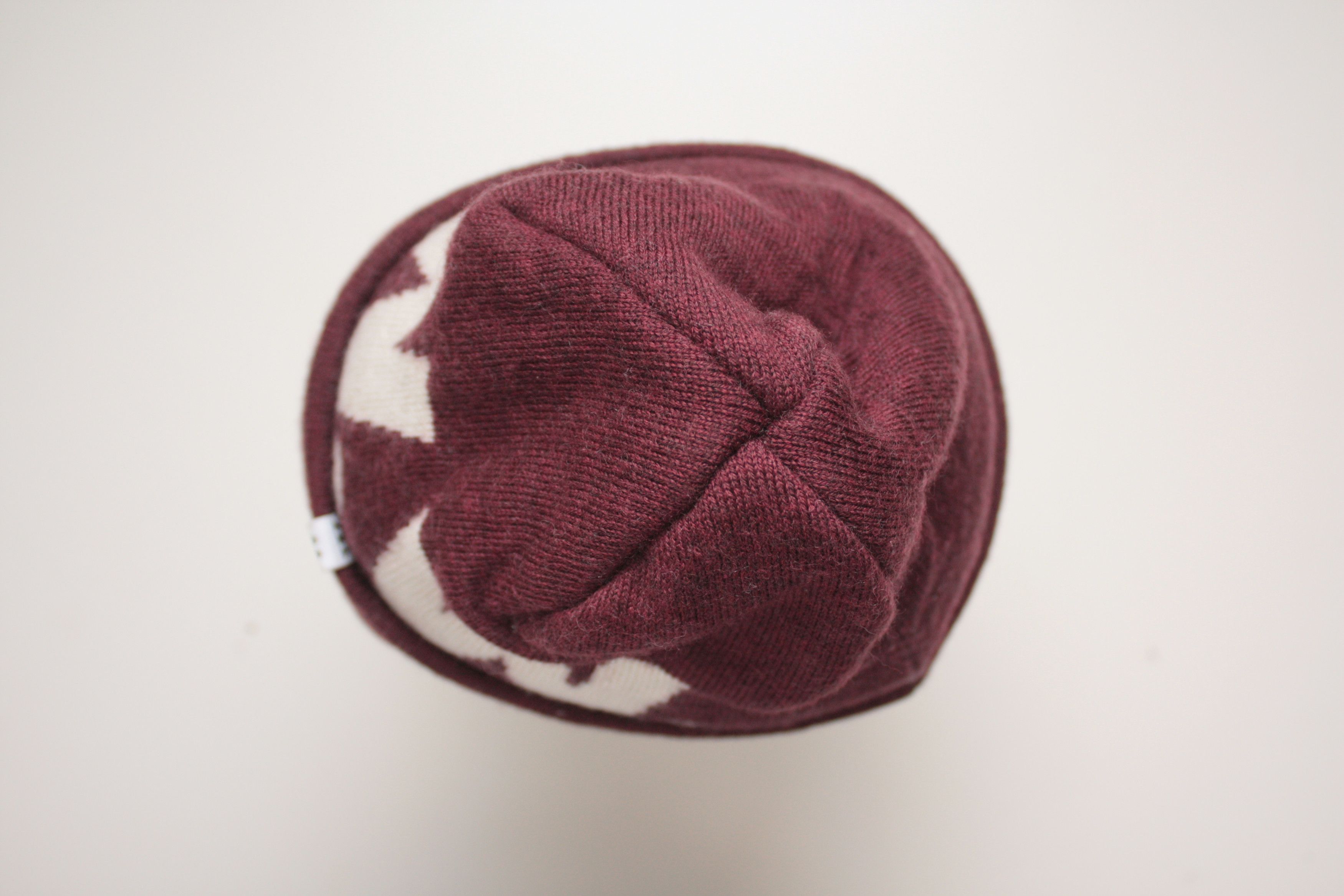 Wood Wood Wood Wood Burgundy Big Logo Merino Wool Beanie Hat Size ONE SIZE - 2 Thumbnail