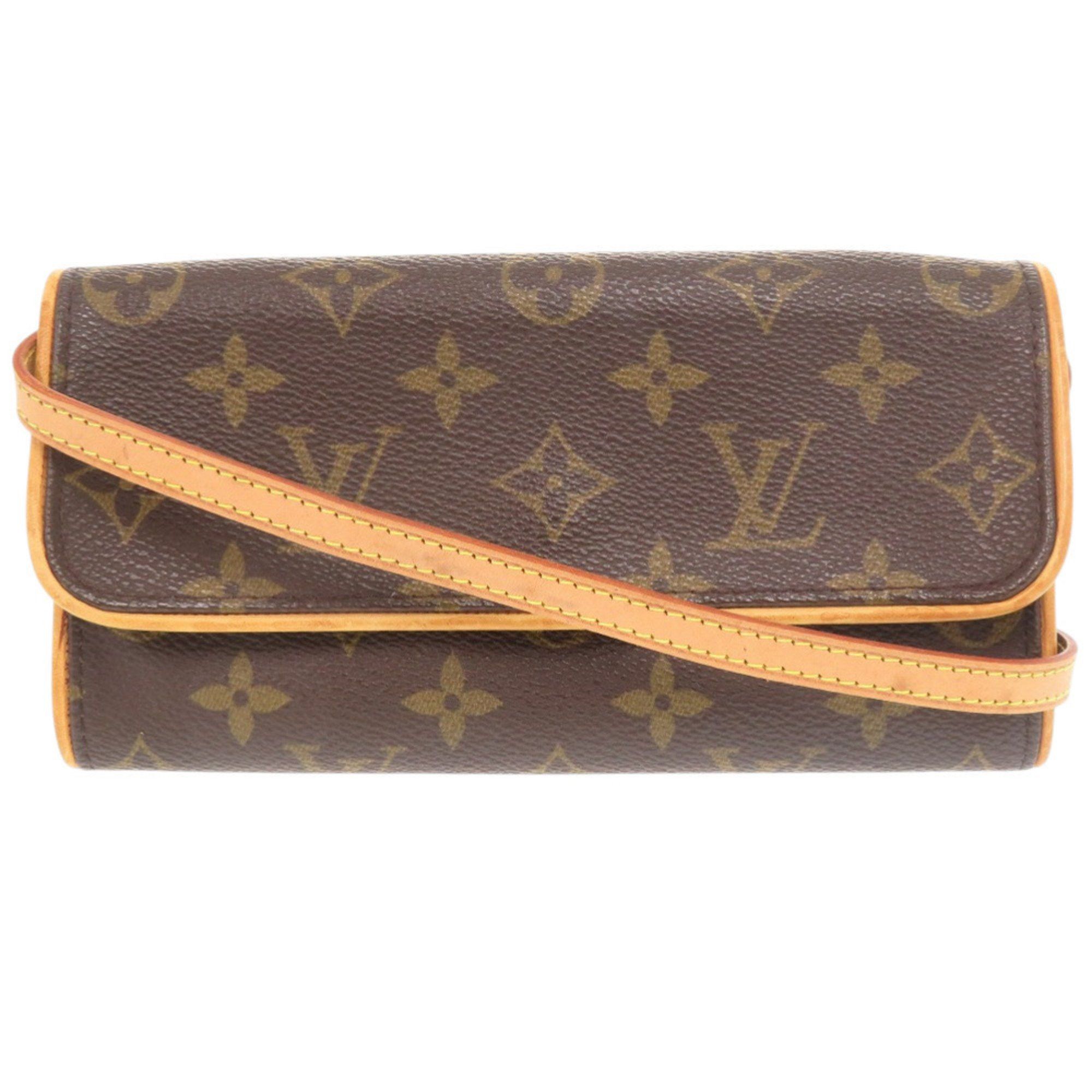 Louis Vuitton Louis Vuitton Pochette Twin PM Monogram M51854 Canvas Brown LV Shoulder Bag 0087 LOUIS VUITTON Size ONE SIZE - 1 Thumbnail