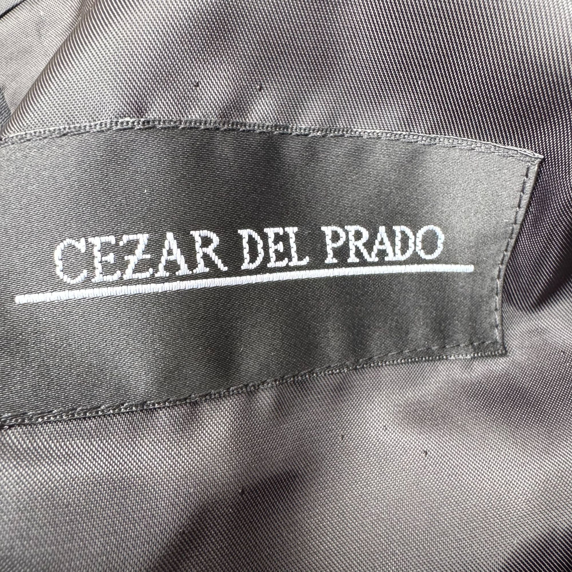 Other Cezar Del Prado Vintage Mens Black Silk Single Breasted 3 Bu Size 46L - 2 Thumbnail