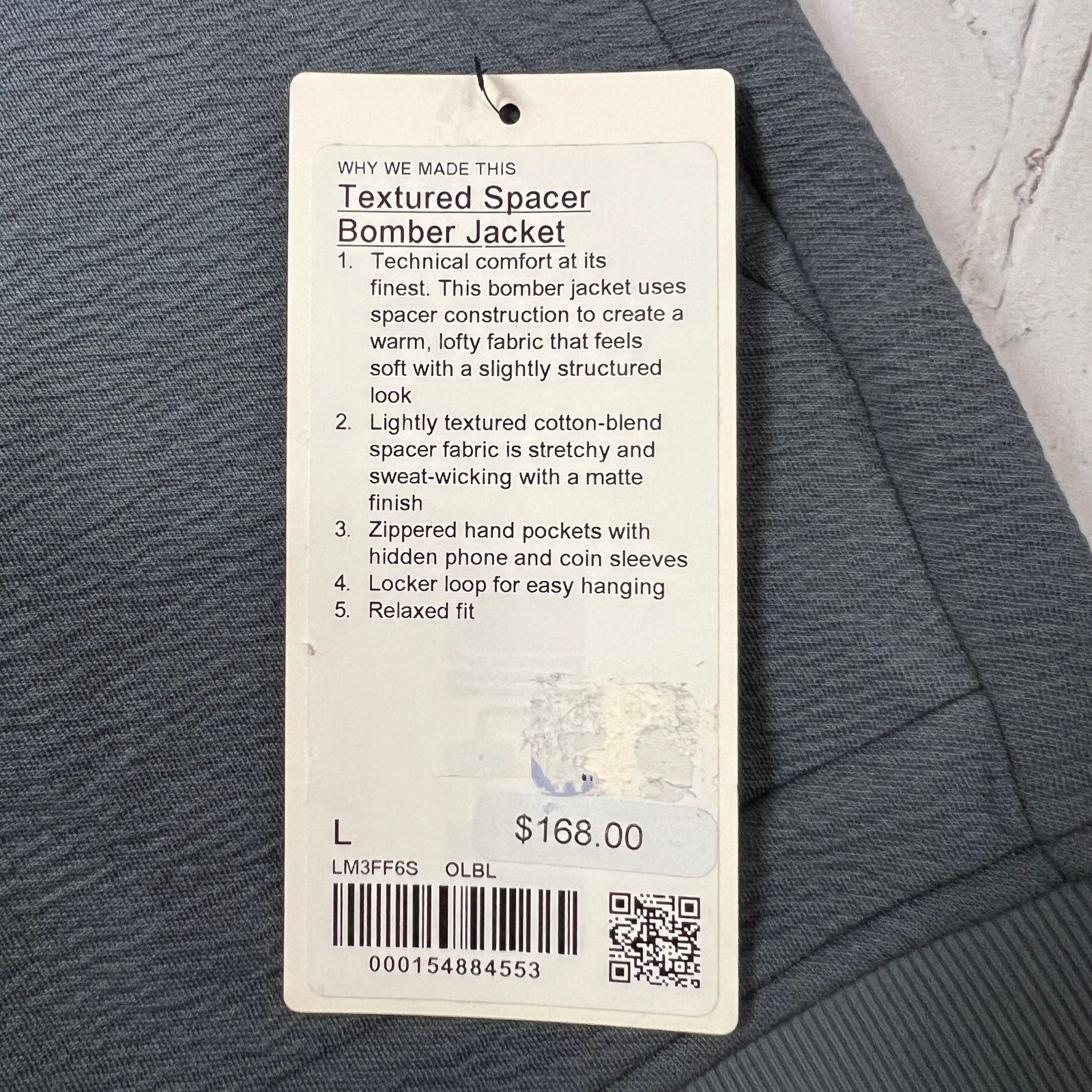 Lululemon Lululemon Textured Spacer Bomber Jacket Gray L NWT Size US L / EU 52-54 / 3 - 5 Thumbnail