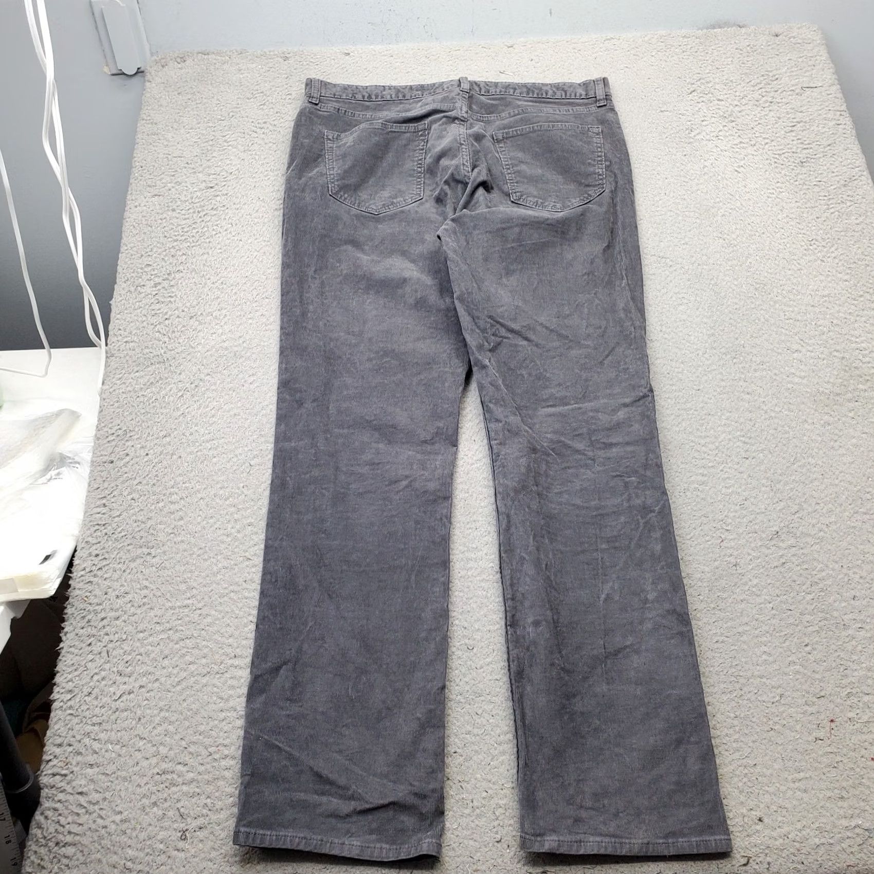 Banana Republic Banana Republic Corduroy Pants Mens 35x32 Grey Slim Fit Stretch Straight Leg Size US 35 - 2 Thumbnail