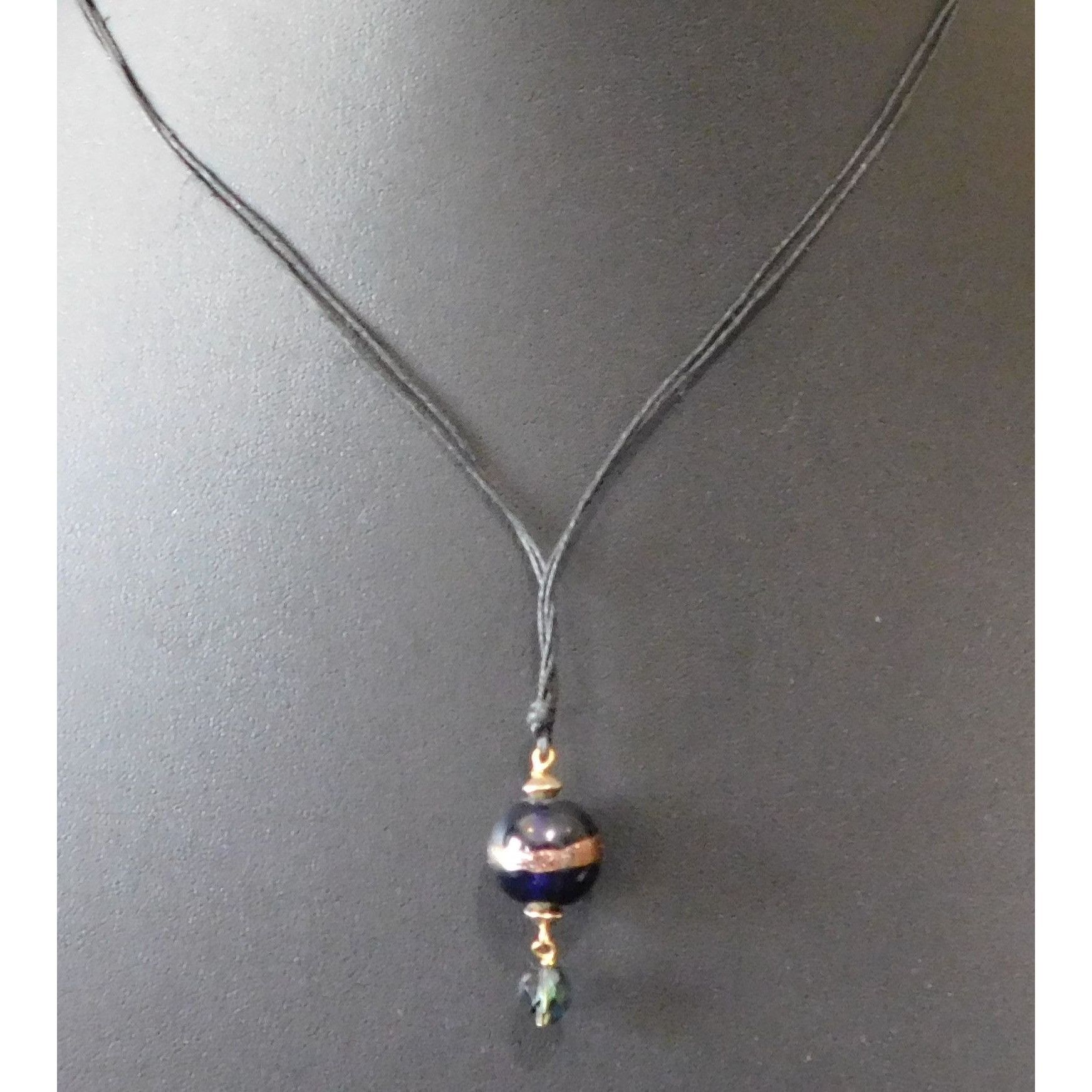 Handmade Simple Handmade Glass Bead Pendant Necklace Size ONE SIZE - 3 Thumbnail