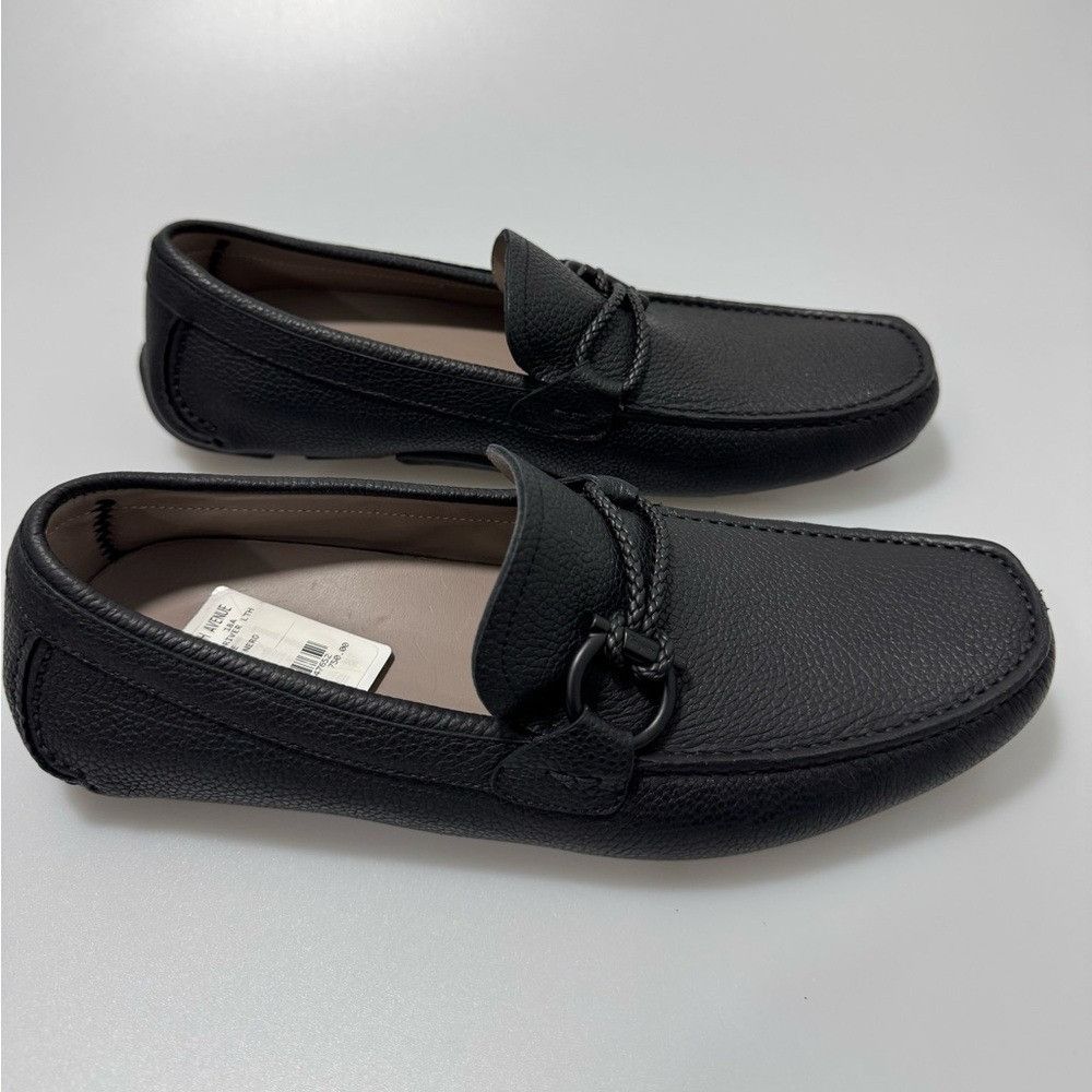 Salvatore Ferragamo Ferragamo Front 4 Leather Driver Loafers Black Men’s Size 6E Size US 6 / EU 39 - 3 Thumbnail