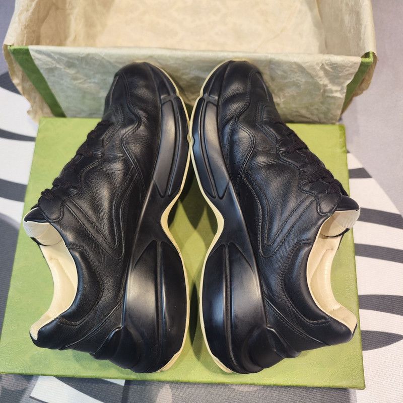 Gucci Gucci Rhyton Low-Top Black and Red Sneakers - Size US 7.5 / EU 40-41 - 3 Thumbnail
