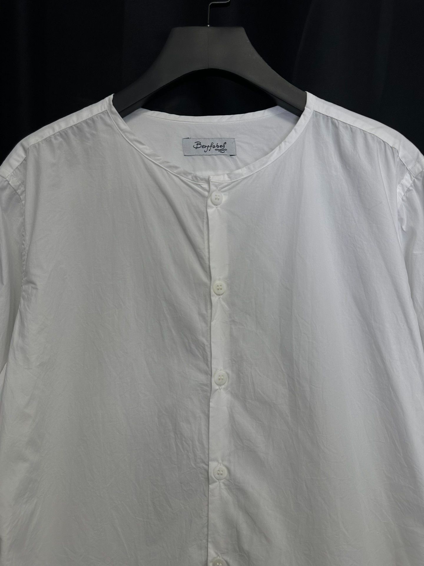 Bergfabel Bergfabel Collarless Paper Cotton Shirt Size US M / EU 48-50 / 2 - 3 Thumbnail