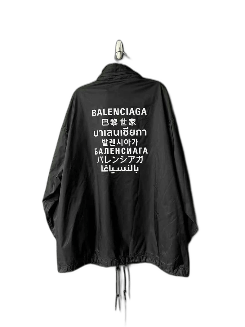 Balenciaga Balenciaga Multi-Language Windbreaker Jacket Size US M / EU 48-50 / 2 - 1 Thumbnail