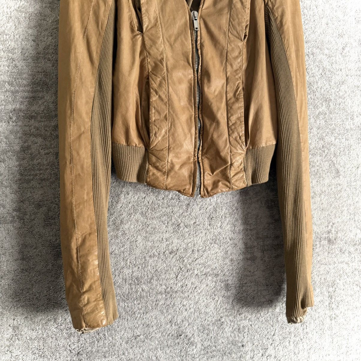 Rick Owens SS04 Rick Owens 'Citroen' Kangaroo Leather Pleated Jacket Size M / US 6-8 / IT 42-44 - 3 Thumbnail