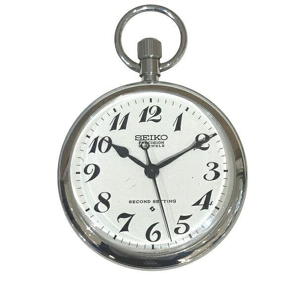 Seiko Seiko Seiko Precision Stainless Steel Pocket Watch Metal Other DUTY FREE for USA Size ONE SIZE - 1 Thumbnail