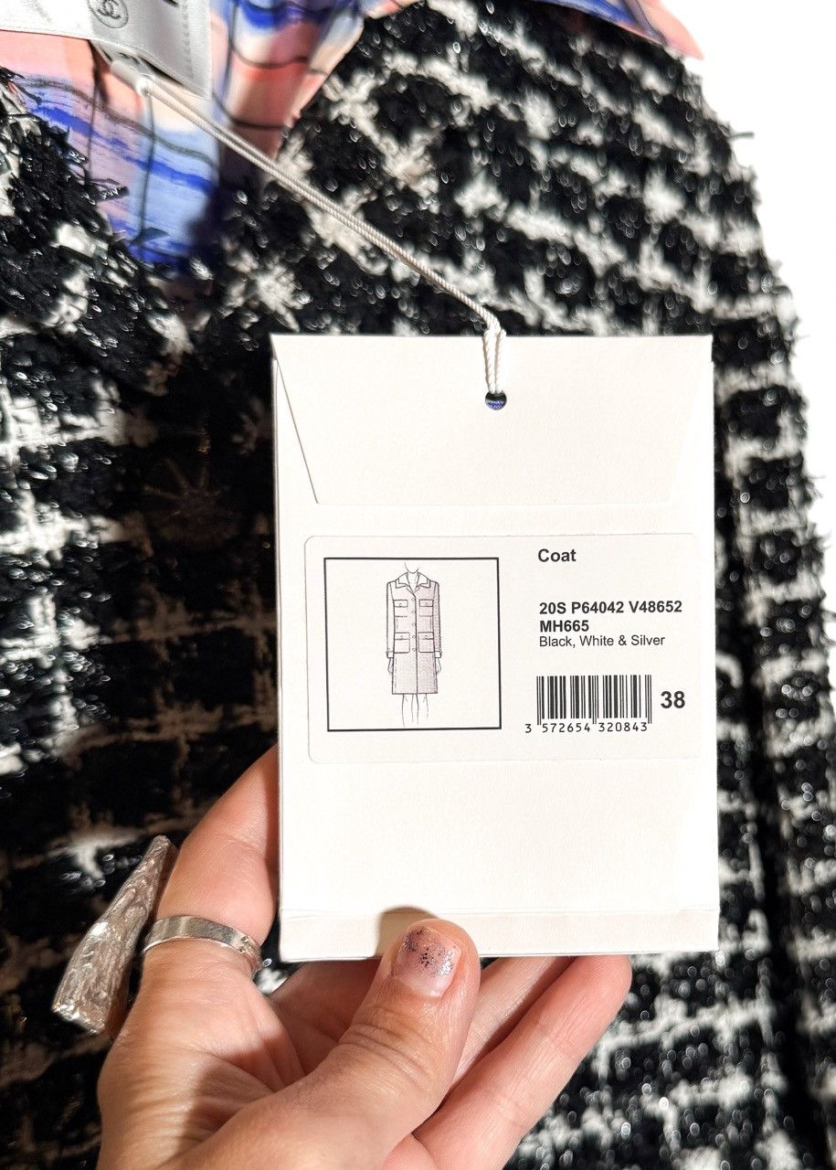 Chanel Chanel SS20 Runway Black White Tweed Pink Accent Coat Size M / US 6-8 / IT 42-44 - 11 Thumbnail